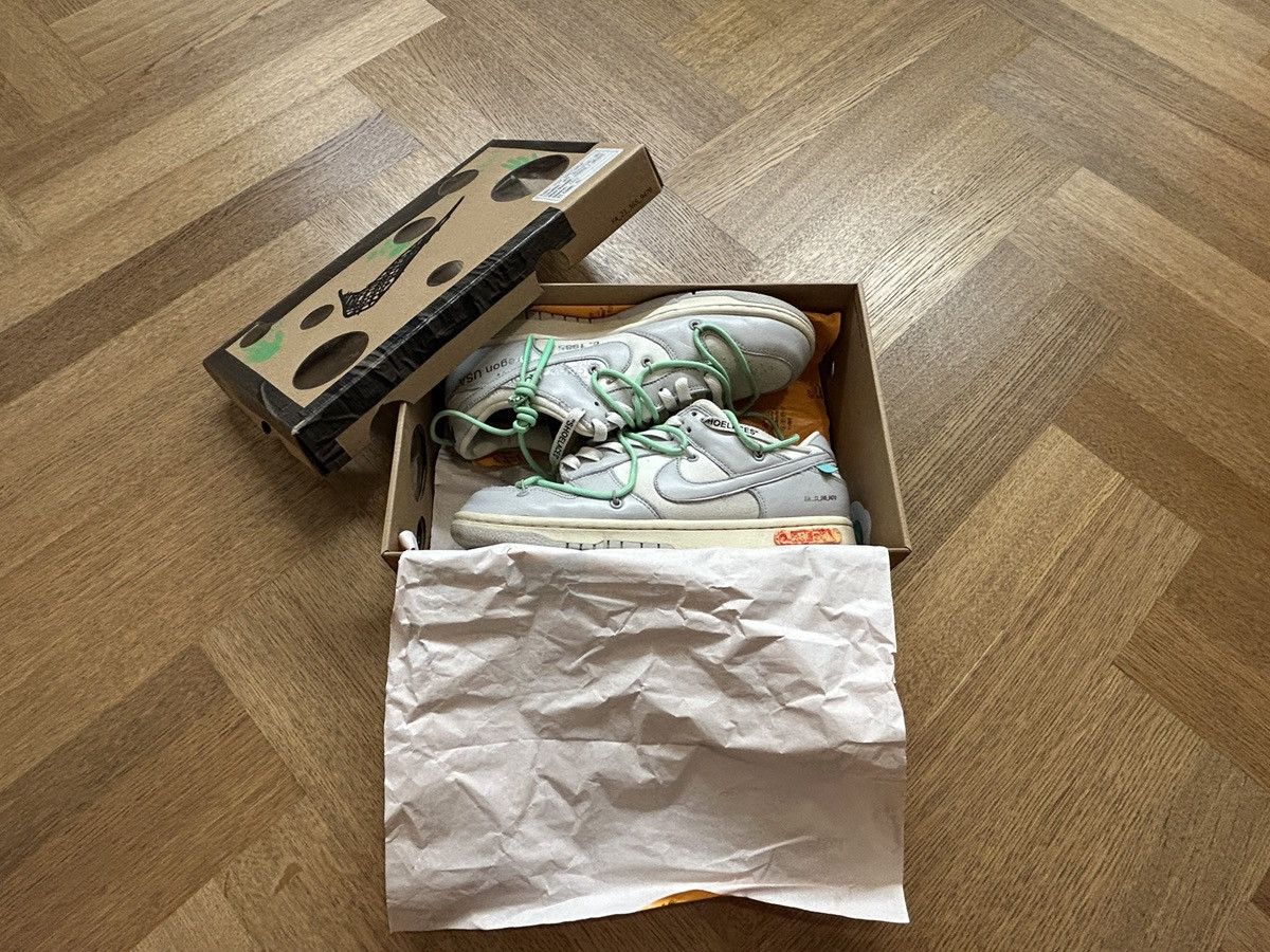 Nike × Off-White Dunk Low Off-White Lot 26 Size US 8.5 / EU 41-42 - 2 Thumbnail