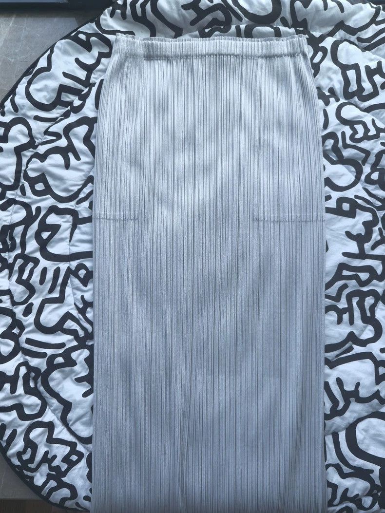 Issey Miyake Issey Miyake size:3 Light grey pleated skirt Size 31" - 1 Thumbnail
