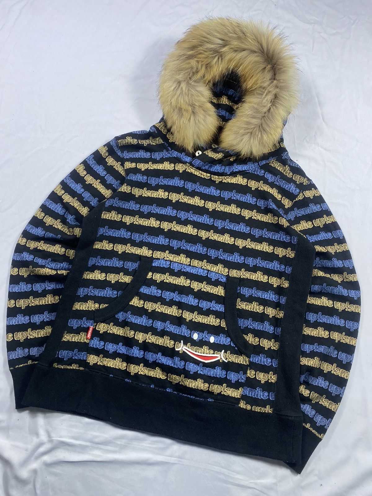 20471120 Japanese Up!Smile gothic skull fur hoodie Size US M / EU 48-50 / 2 - 4 Thumbnail