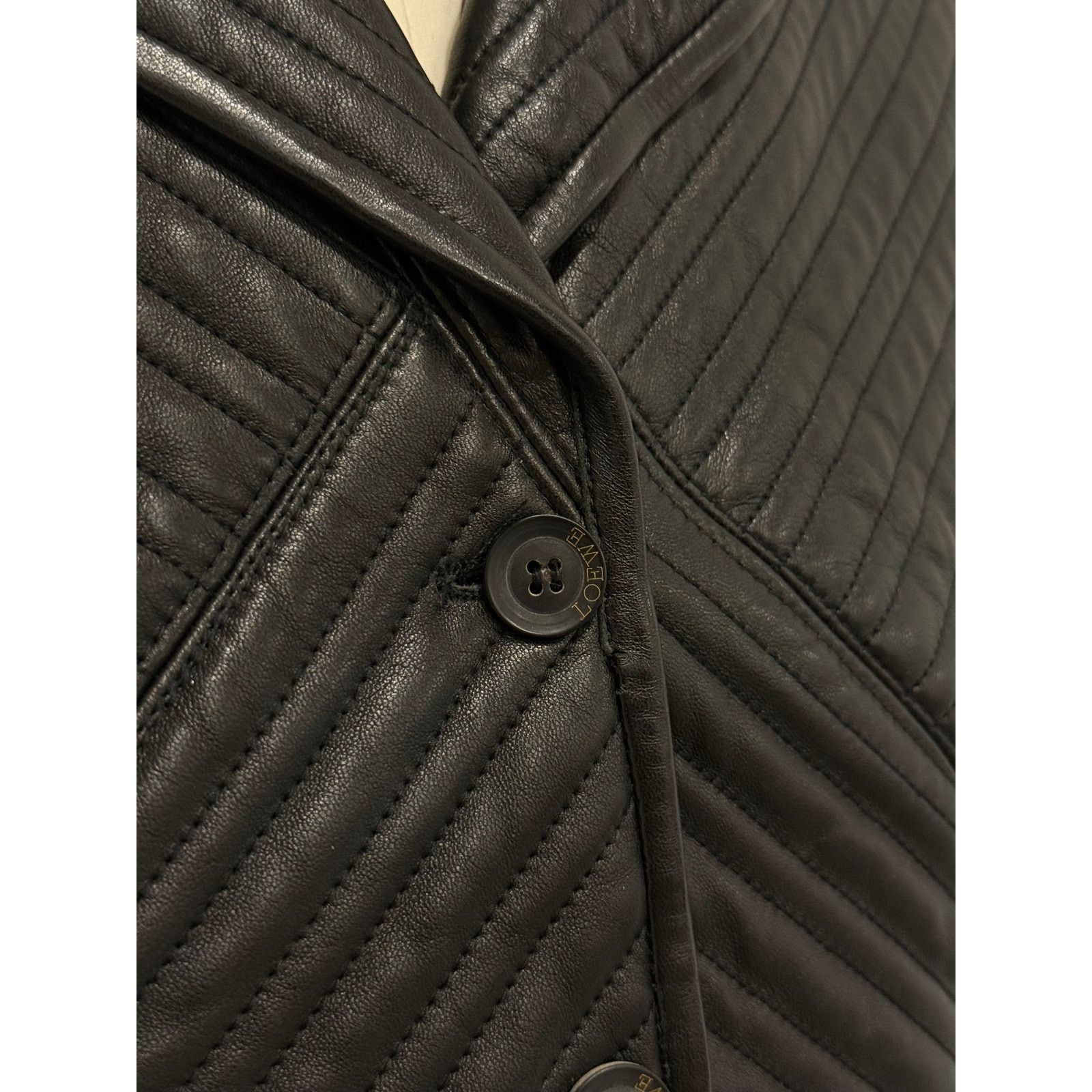 Loewe 1990s Loewe paneled cropped leather jacket Size M / US 6-8 / IT 42-44 - 9 Thumbnail