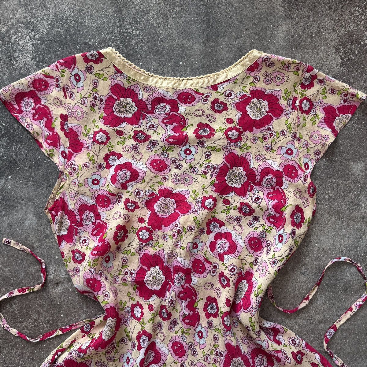 Hysteric Glamour 2000’s Aesthetic Vintage Y2K Boho Floral Babydoll Blouse Top Size L / US 10 / IT 46 - 8 Thumbnail