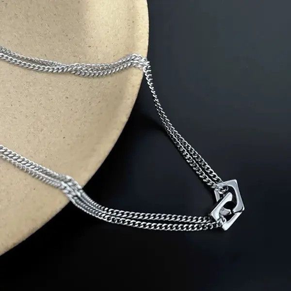 Japanese Brand Retro punk necklace Size 34 - 3 Thumbnail