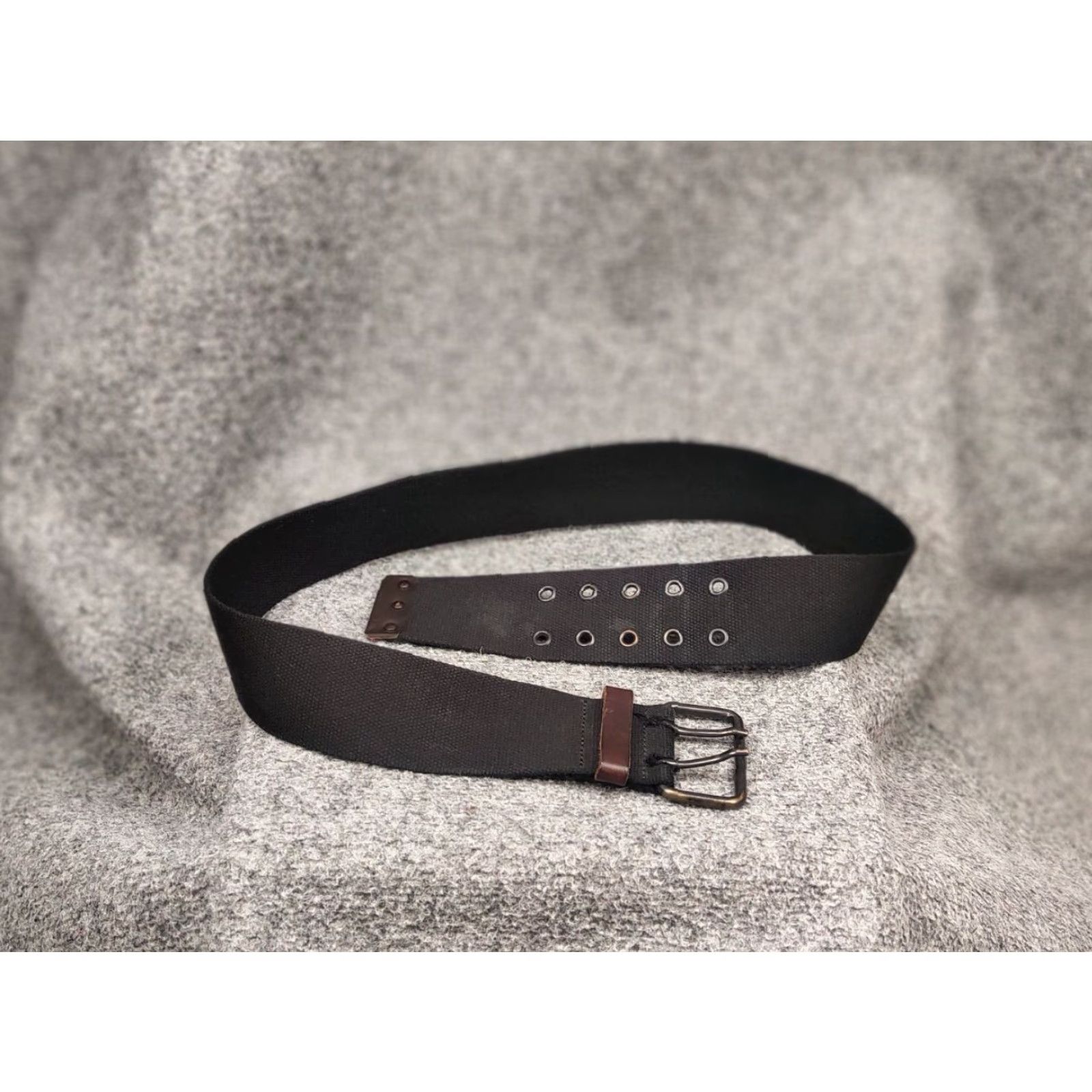 Diesel VINTAGE Diesel Chunky Belt Black Logo Y2k Style Men Belt Elegant 90s Designer Adjustable Buckle Leather Cotton One Size GIft Size ONE SIZE - 4 Thumbnail
