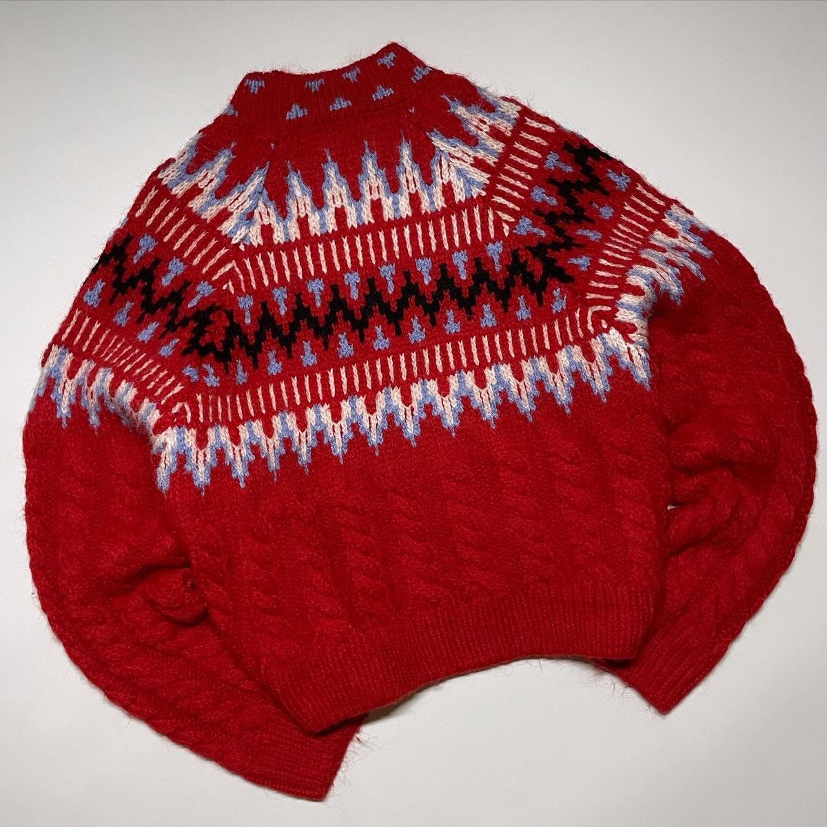 Zara Zara cable knit jacquard fair sale sweater red Size S / US 4 / IT 40 - 4 Thumbnail