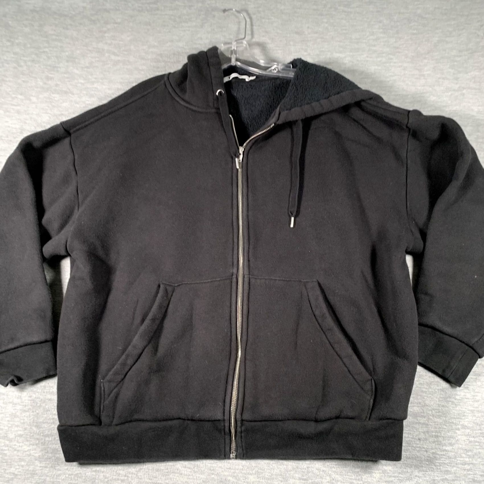 T by Alexander Wang T By Alexander Wang Hoodie Womens Small Black Full Zip Sherpa Fleece Hooded Size S / US 4 / IT 40 - 2 Thumbnail