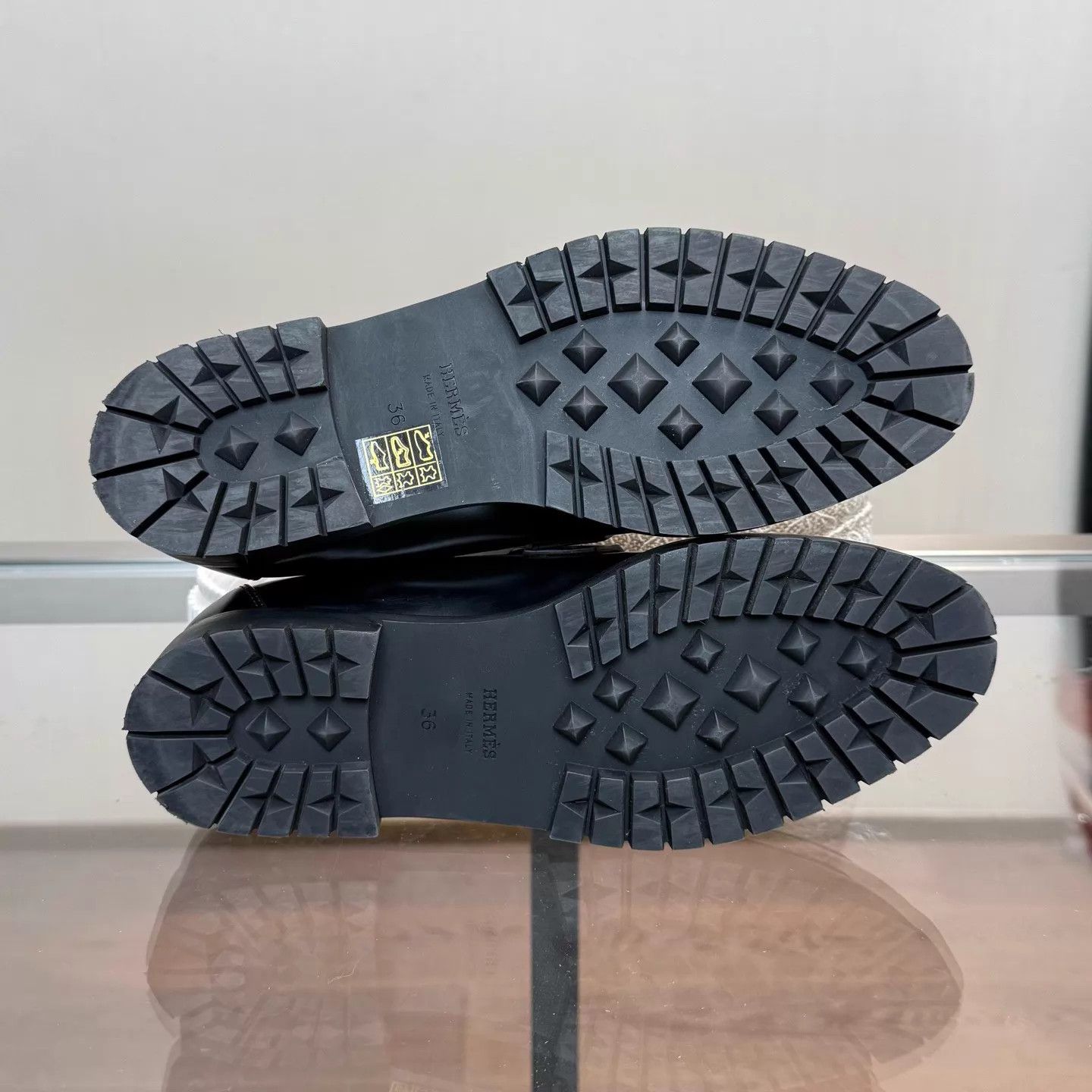 Hermes HERMES Faubourg Black Silver Buckle Loafer 36 98 Size US 5.5 / IT 35.5 - 7 Thumbnail