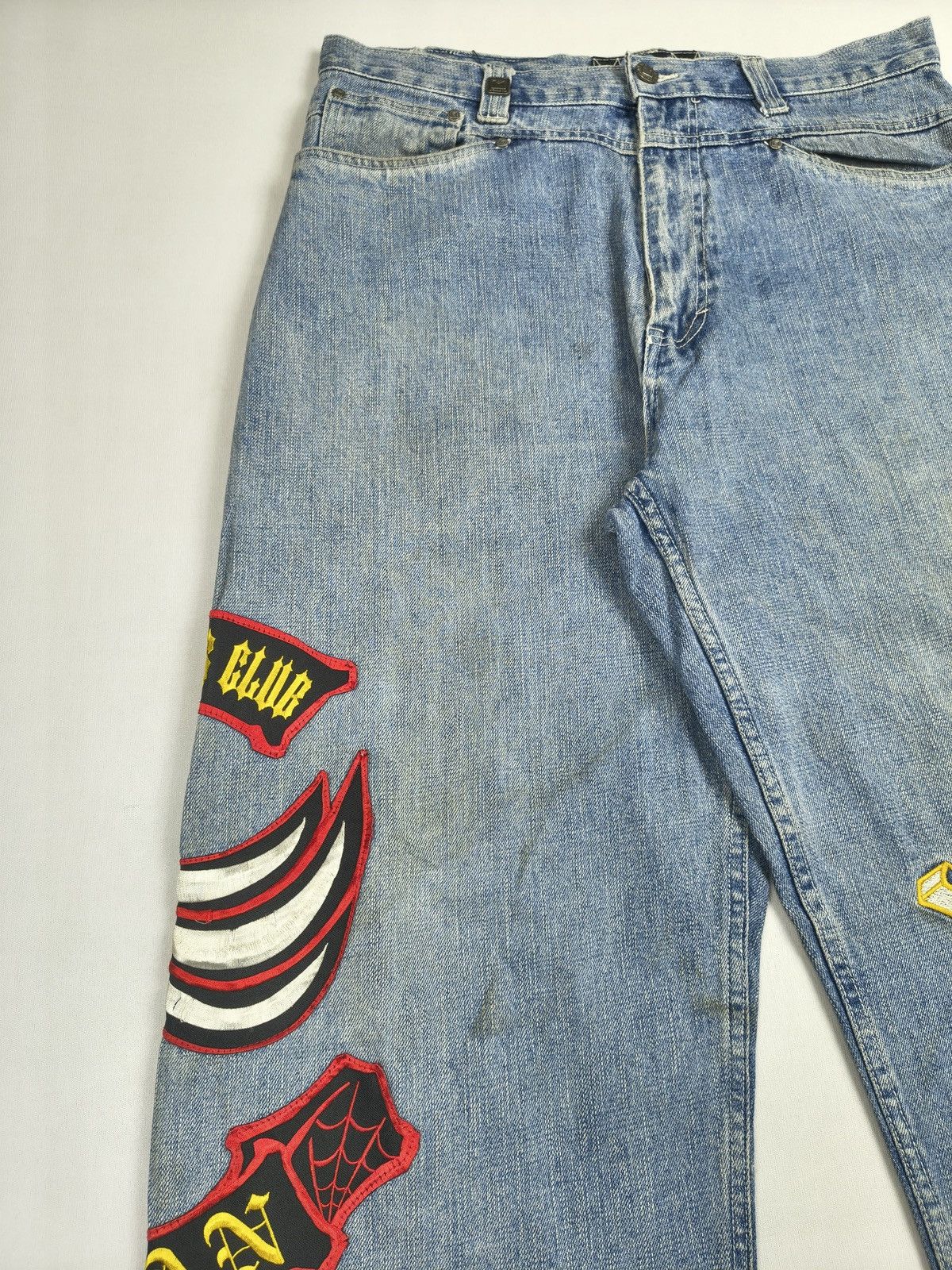 Karl Kani Karl Kani Rare Limited Edition Biker Patchwork Y2K Jean(067) Size US 34 / EU 50 - 8 Thumbnail