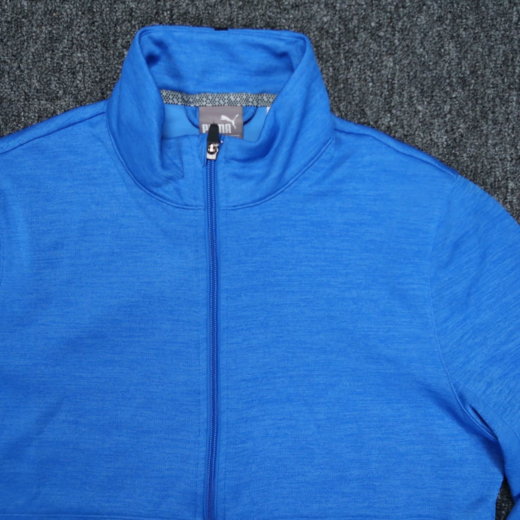 Puma Puma Jacket Womens Large Blue Heather Nebulas Full Zip Dry Cell Long Sleeve NWT Size L / US 10 / IT 46 - 2 Thumbnail