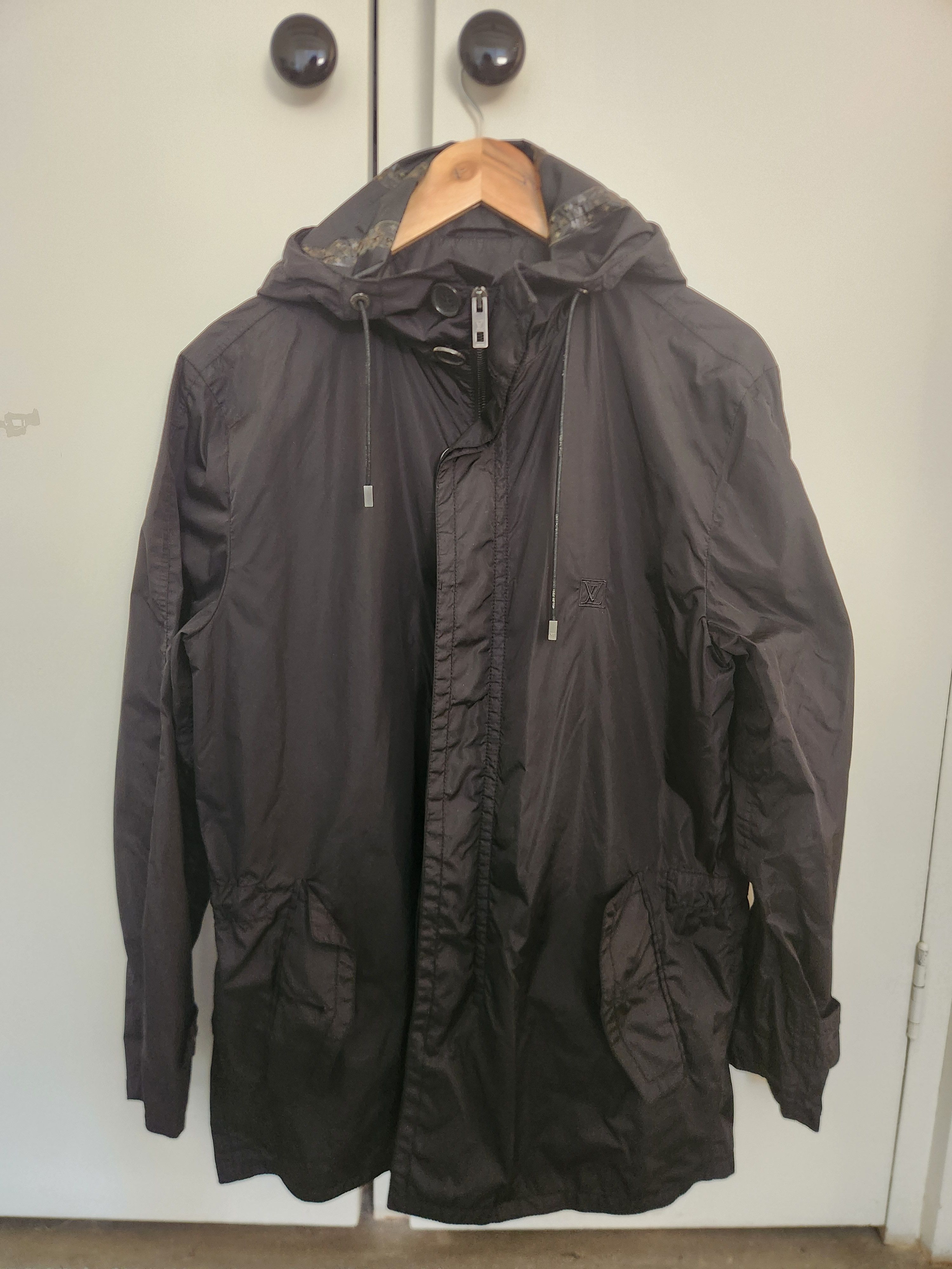 LV Black spray light weight vintage jacket monogram