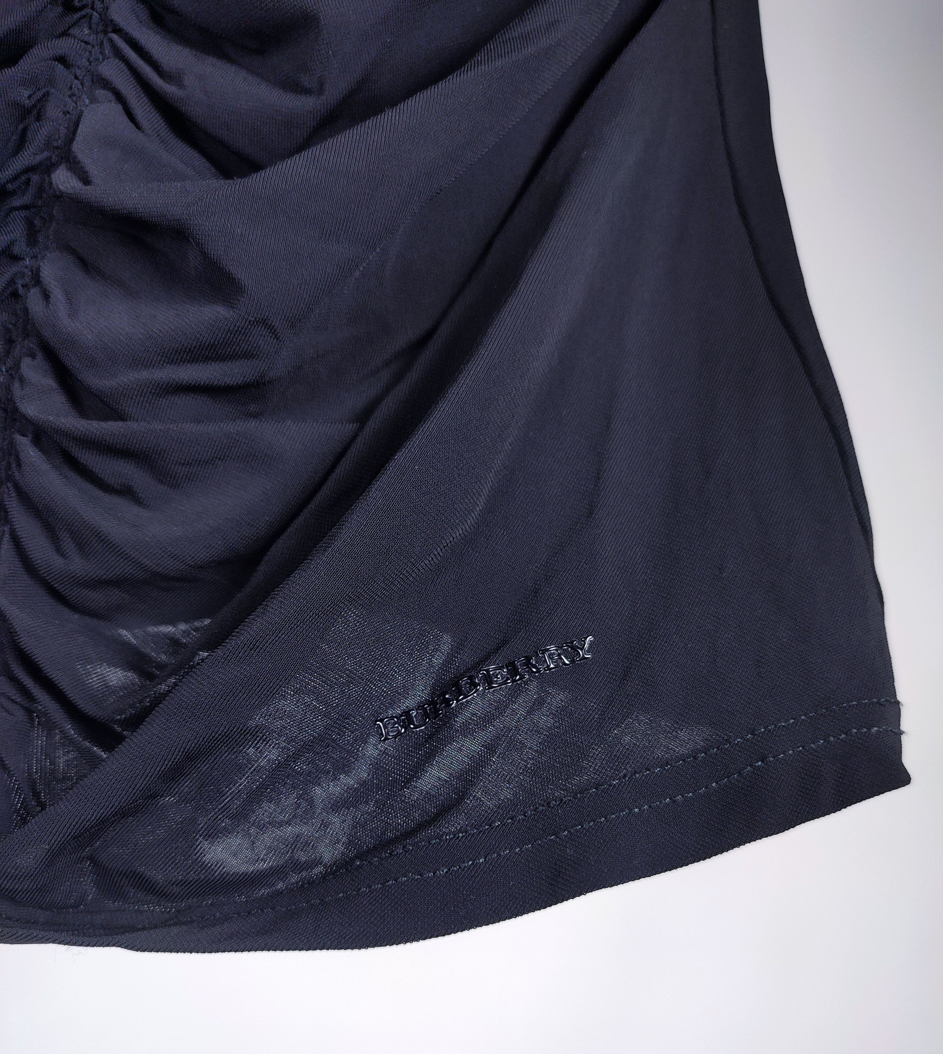 Burberry Burberry ruffle black viscose pleated blouse tee shirt Size XS / US 0-2 / IT 36-38 - 4 Thumbnail