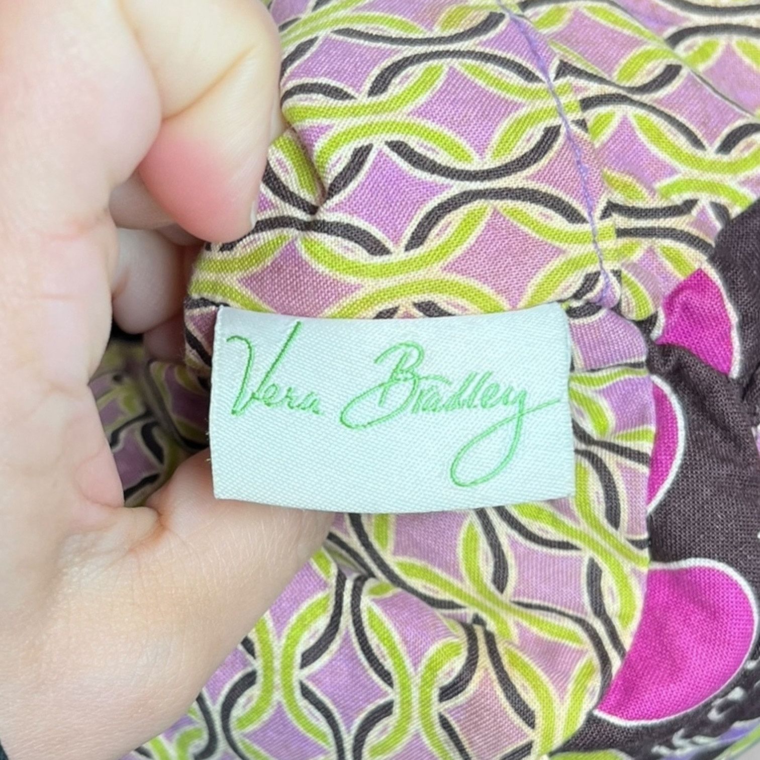 Vera Bradley Vera Bradley Retired Pattern Purple Punch Bag Purse Tote Bag Size ONE SIZE - 7 Thumbnail