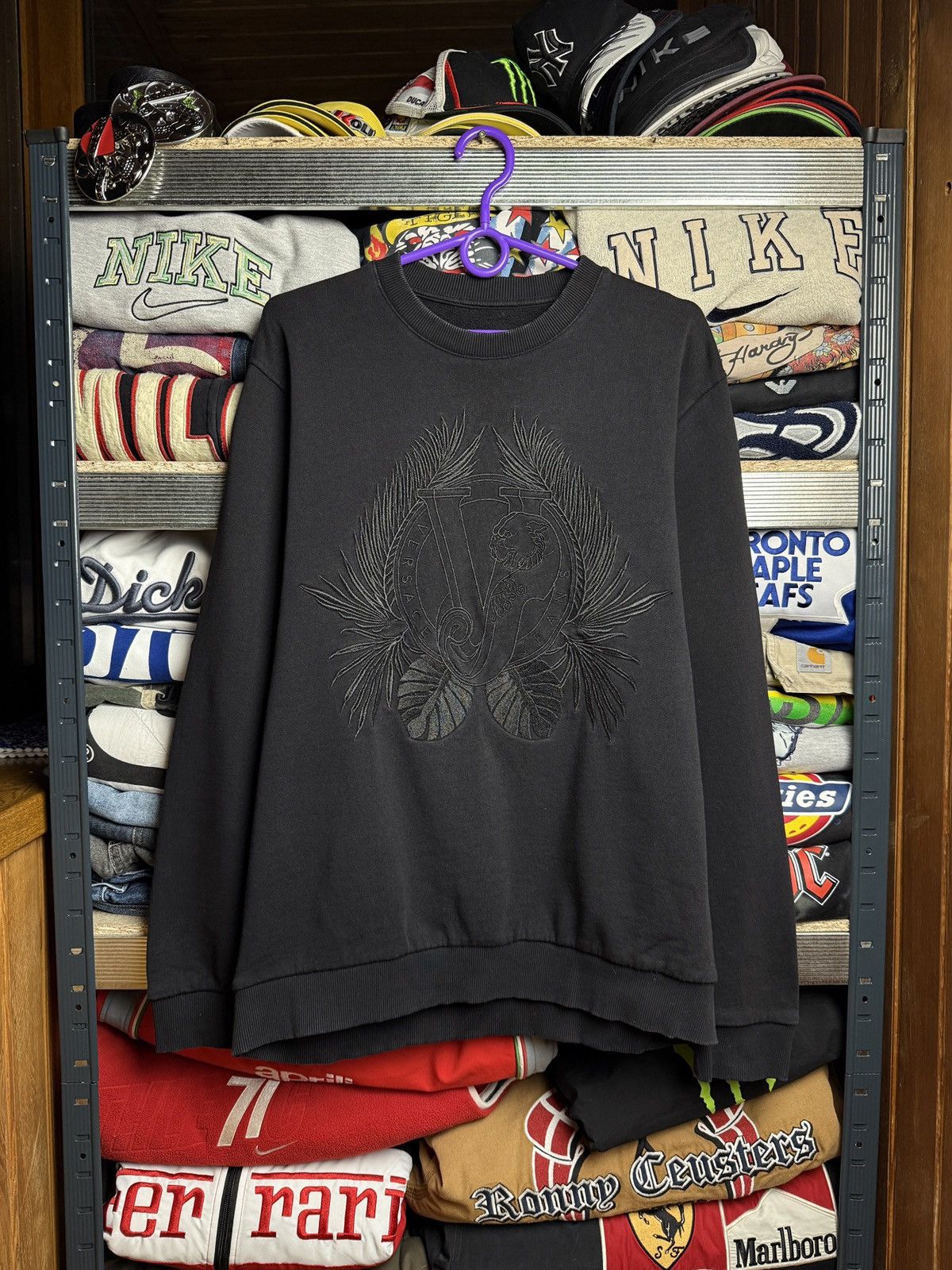 Versace Versace Big Logo Sweatshirt Black Versace Jeans Size US L / EU 52-54 / 3 - 1 Thumbnail