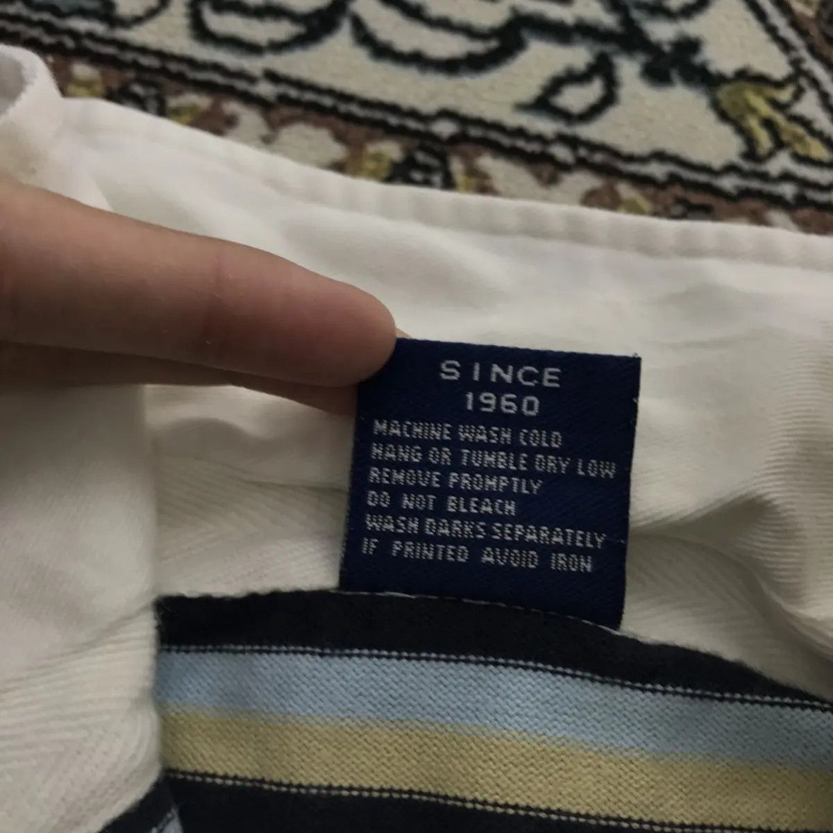 Hang Ten × Vintage Vintage HANG TEN HAWAII Striped Rugby Polo Tee Shirt Top Size US L / EU 52-54 / 3 - 6 Thumbnail