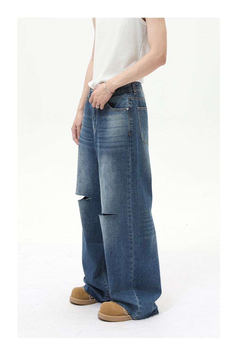 Japanese Brand × Jean American oversize washed ripped distressed street jeans Size US 32 / EU 48 - 4 Thumbnail