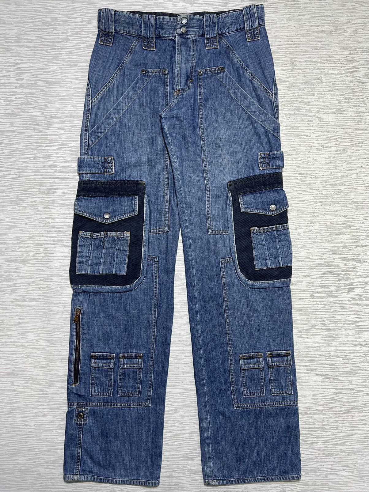 Dolce & Gabbana Dolce & Gabbana - AW03 Denim Parachute Carpenter Cargo Pants Size US 30 / EU 46 - 1 Thumbnail