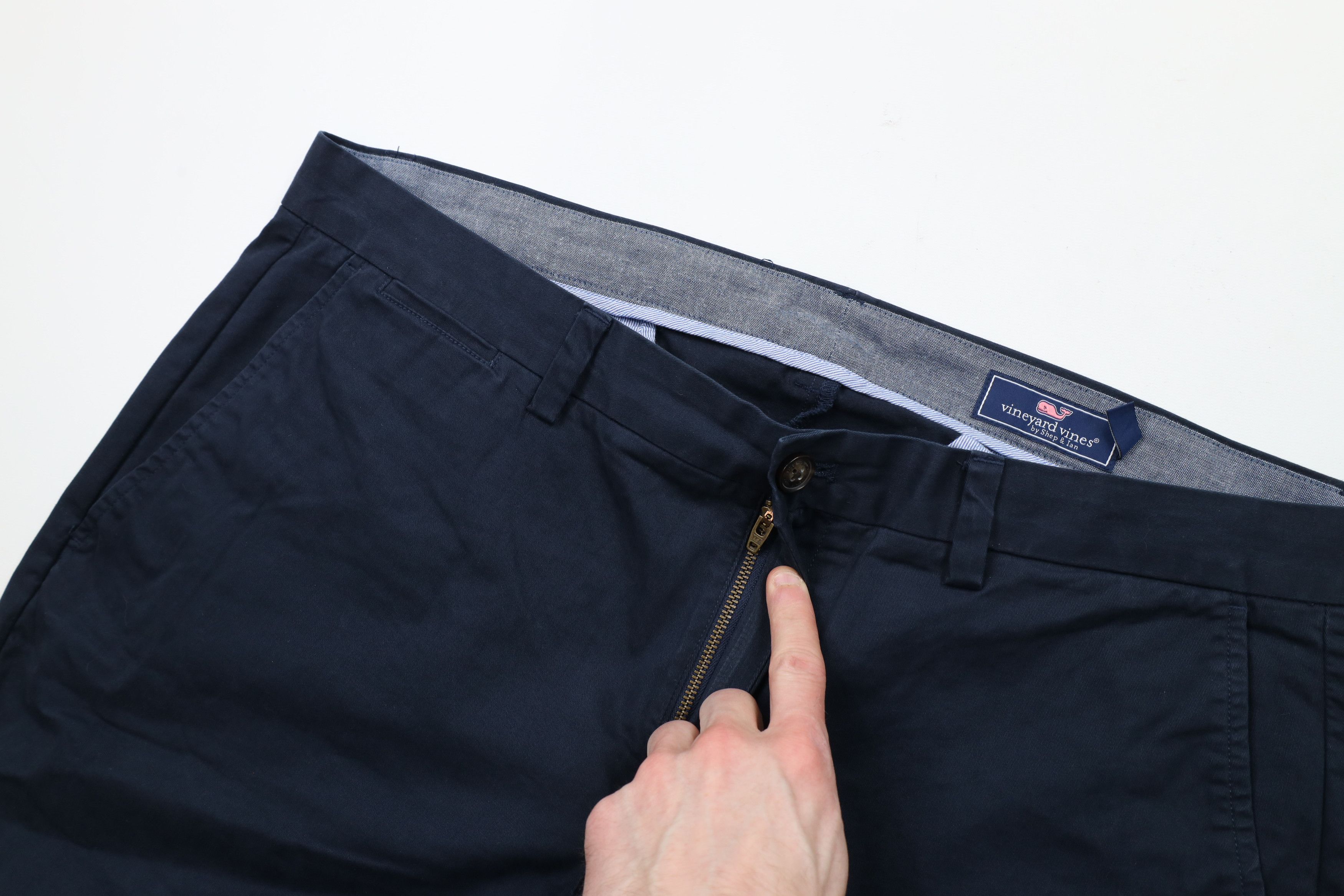 Vineyard Vines × Vintage Vineyard Vines Flat Front Breaker Chino Pants Navy Blue Size US 38 / EU 54 - 7 Thumbnail