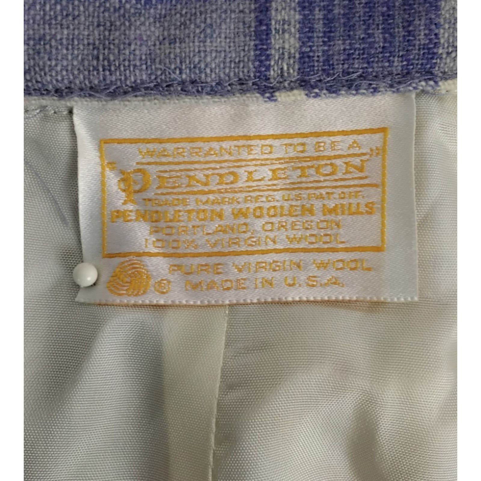 Pendleton Pendleton Pleated Midi Skirt Women's 29" Purple Plaid Wool Size 28" / US 6 / IT 42 - 6 Thumbnail