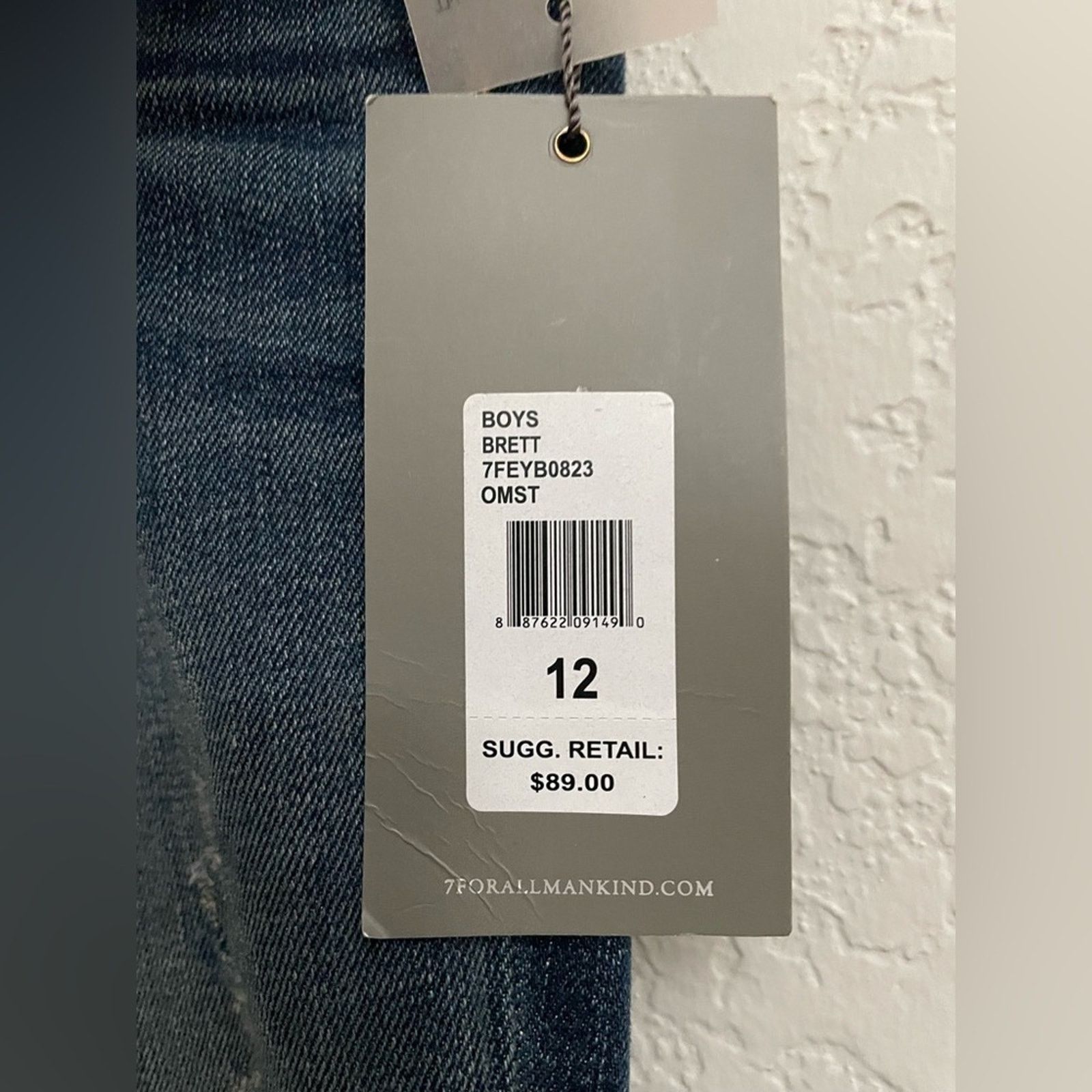 7 For All Mankind 7 For All Mankind Brett Dark Distressed Bootcut Jeans Boy 12 Size 34" / US 12 / IT 48 - 3 Thumbnail