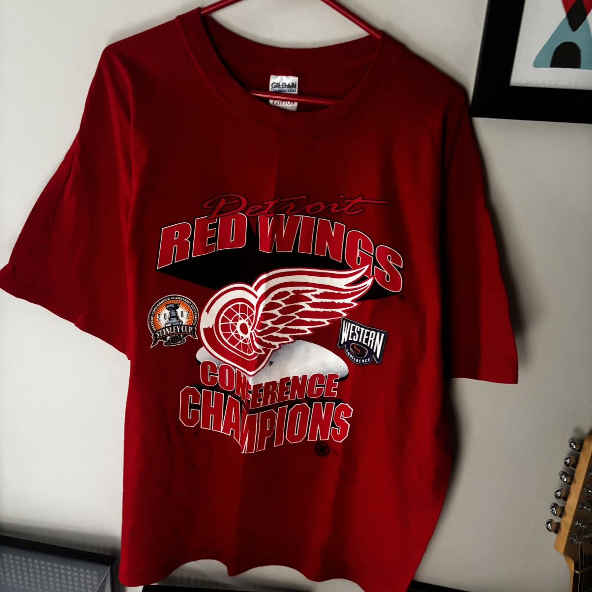 Gildan VINTAGE--GILDAN--"DETROIT RED WINGS / 2002 Size US XL / EU 56 / 4 - 1 Thumbnail