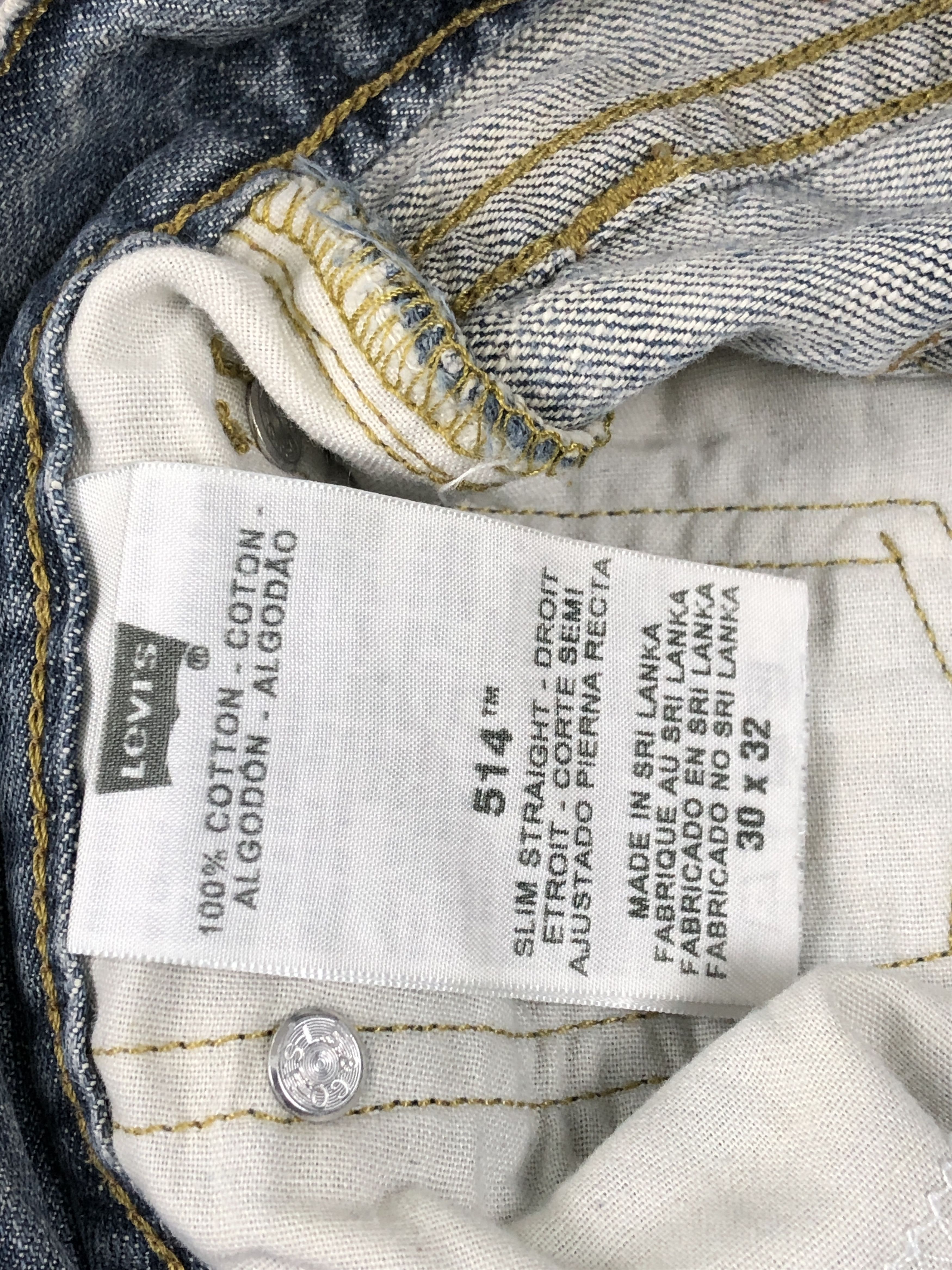 Levi's Vintage Levis 514 Faded Blue Jeans DP2476 Size US 29 - 8 Thumbnail