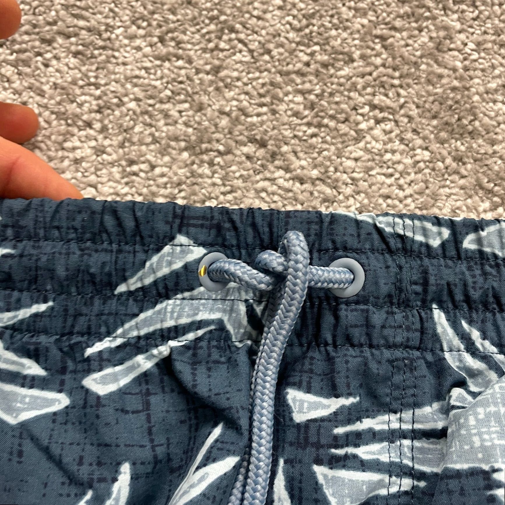 Vintage Columbia Shorts Adult XL Blue Floral Nylon Drawstring Pocket Beach Mens Size US 36 / EU 52 - 3 Thumbnail