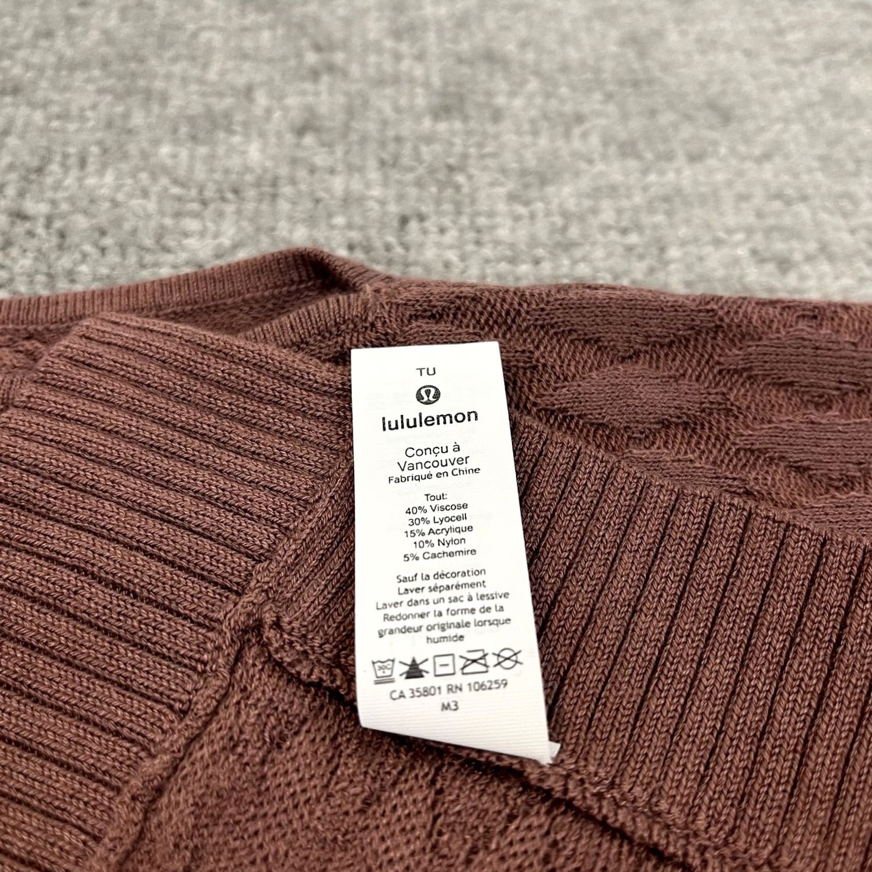 Lululemon LULULEMON Divinity Poncho Dusty Pink ONE SIZE Soft Cashmere Blend OS Sweater Women Knitting Ribbed Knit Casual Travel Size ONE SIZE - 2 Thumbnail
