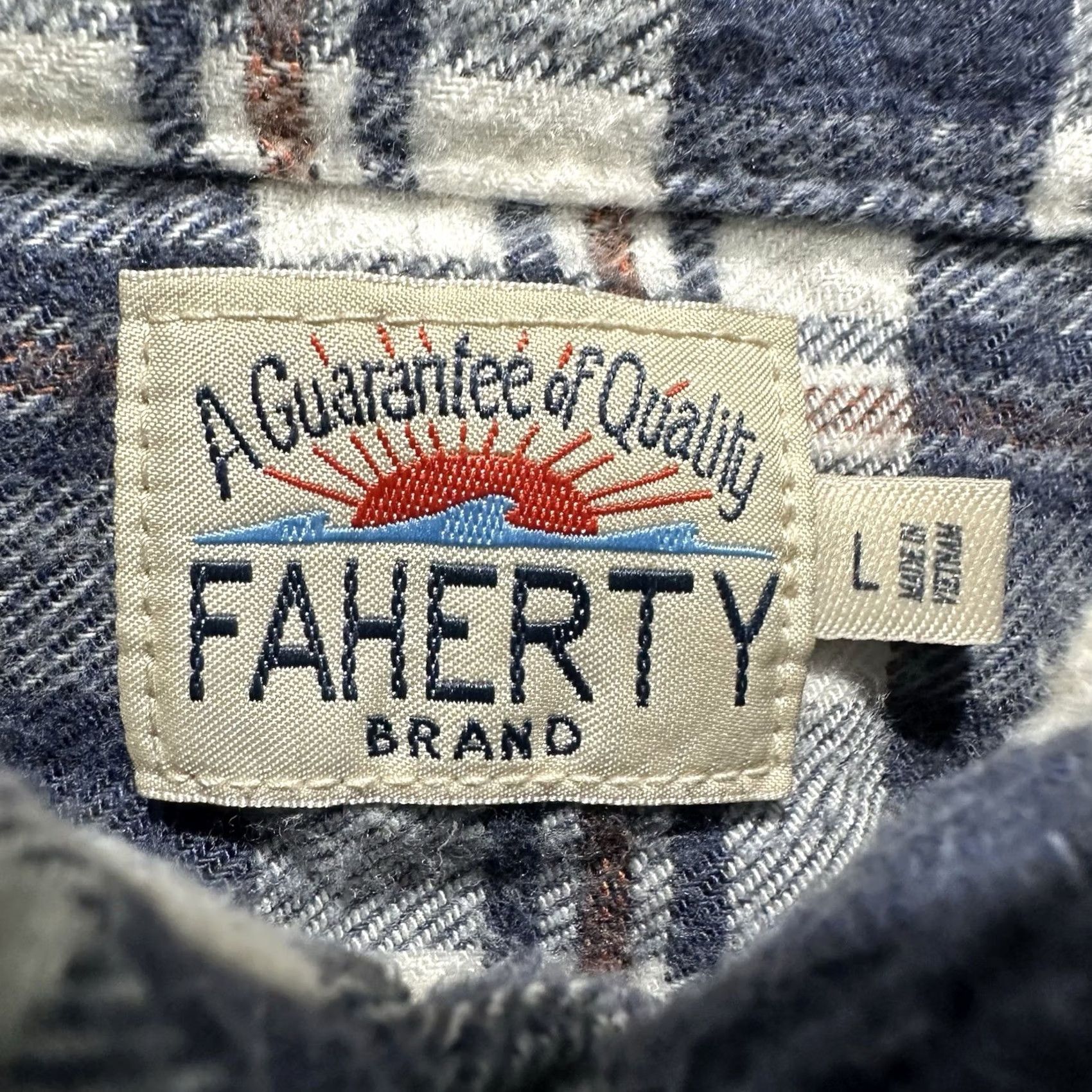 Faherty Faherty Shirt Mens Large Blue The Movement Flannel Rainier Plaid Button Up EUC Size US L / EU 52-54 / 3 - 6 Thumbnail