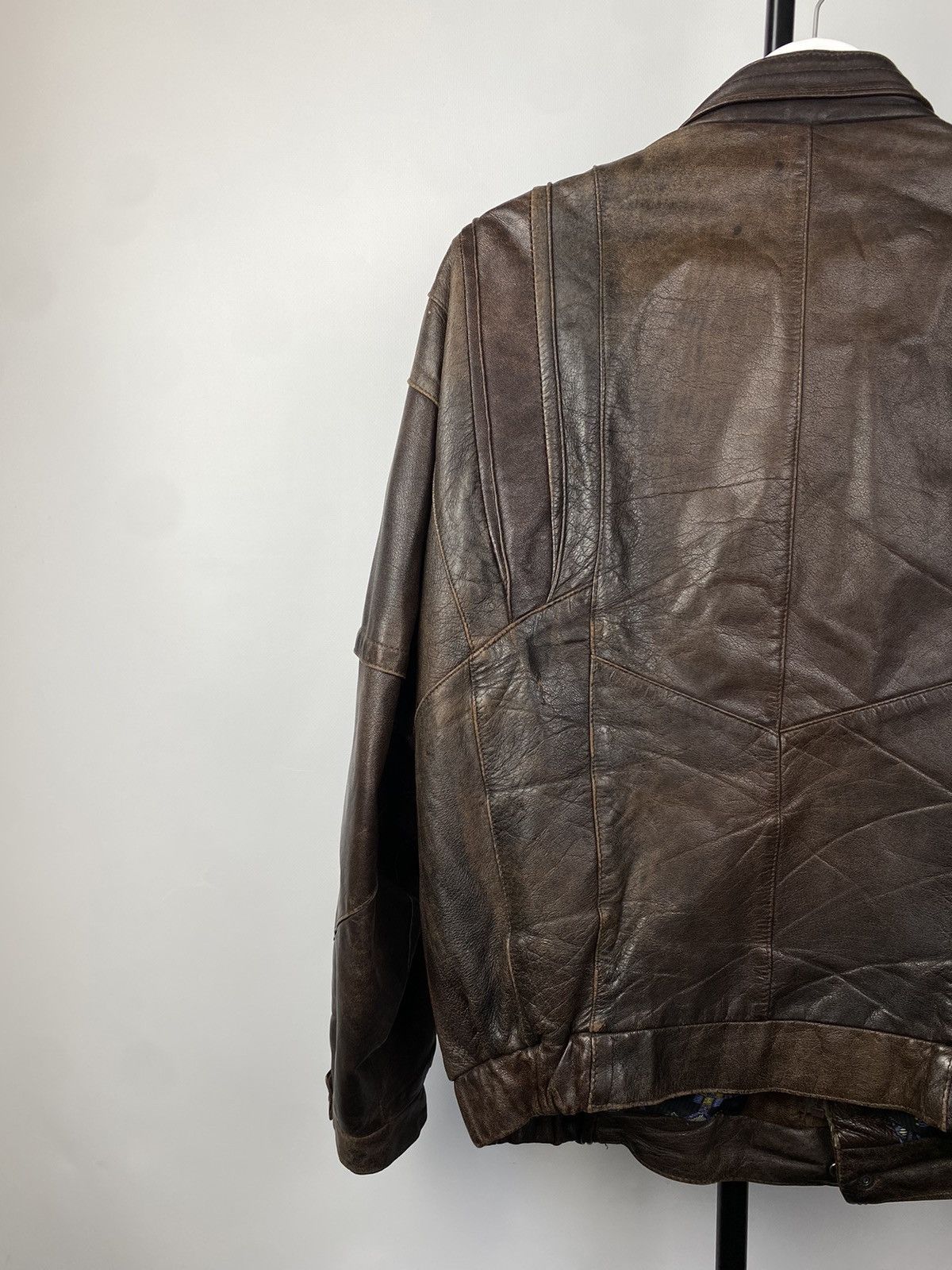 Vintage Vintage 90s Leather Biker Jacket Style Maison Margiela Size US M / EU 48-50 / 2 - 11 Thumbnail