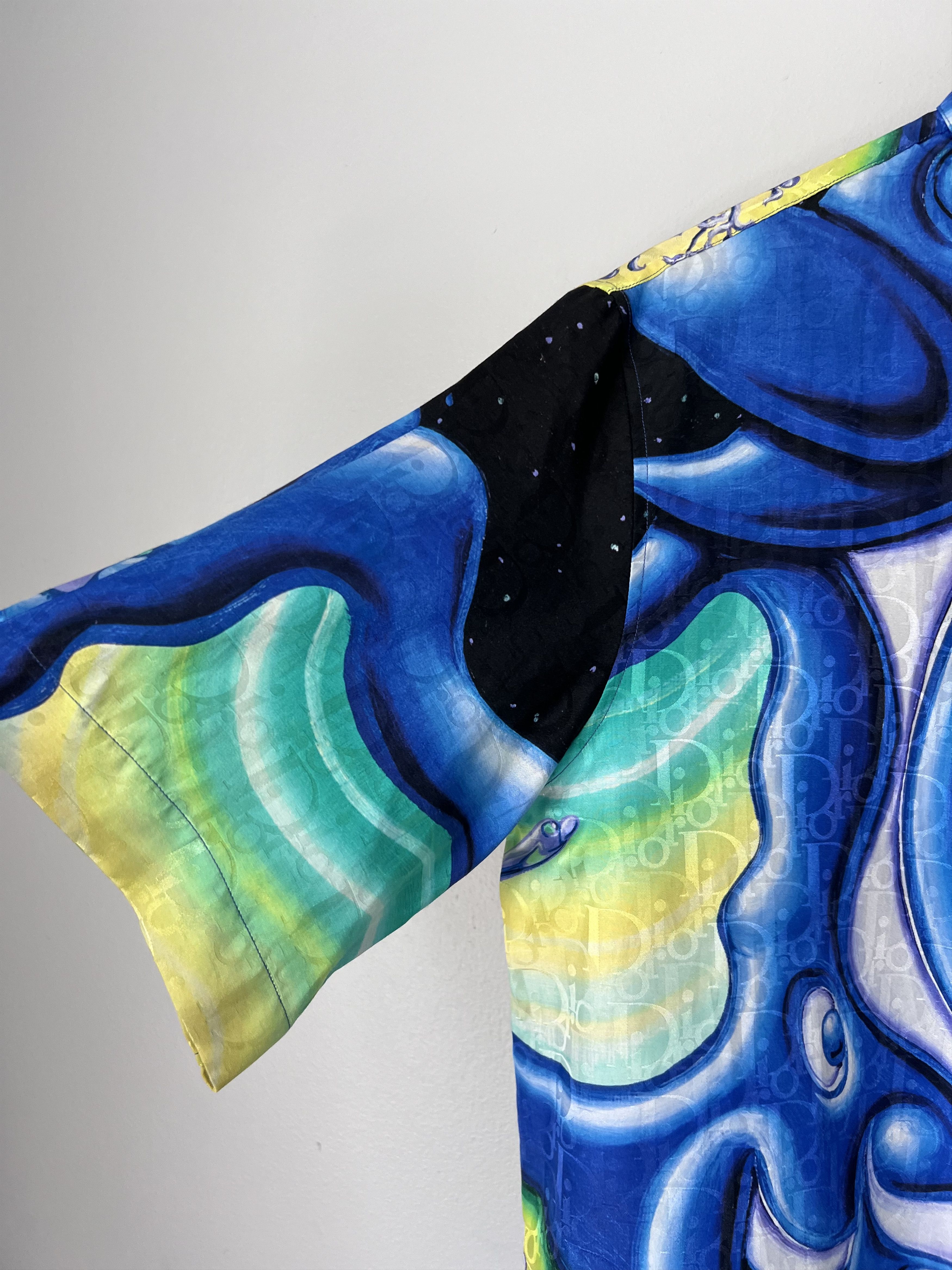 Dior Dior Kenny Scharf Oblique Logo Silk Shirt Size US M / EU 48-50 / 2 - 4 Thumbnail