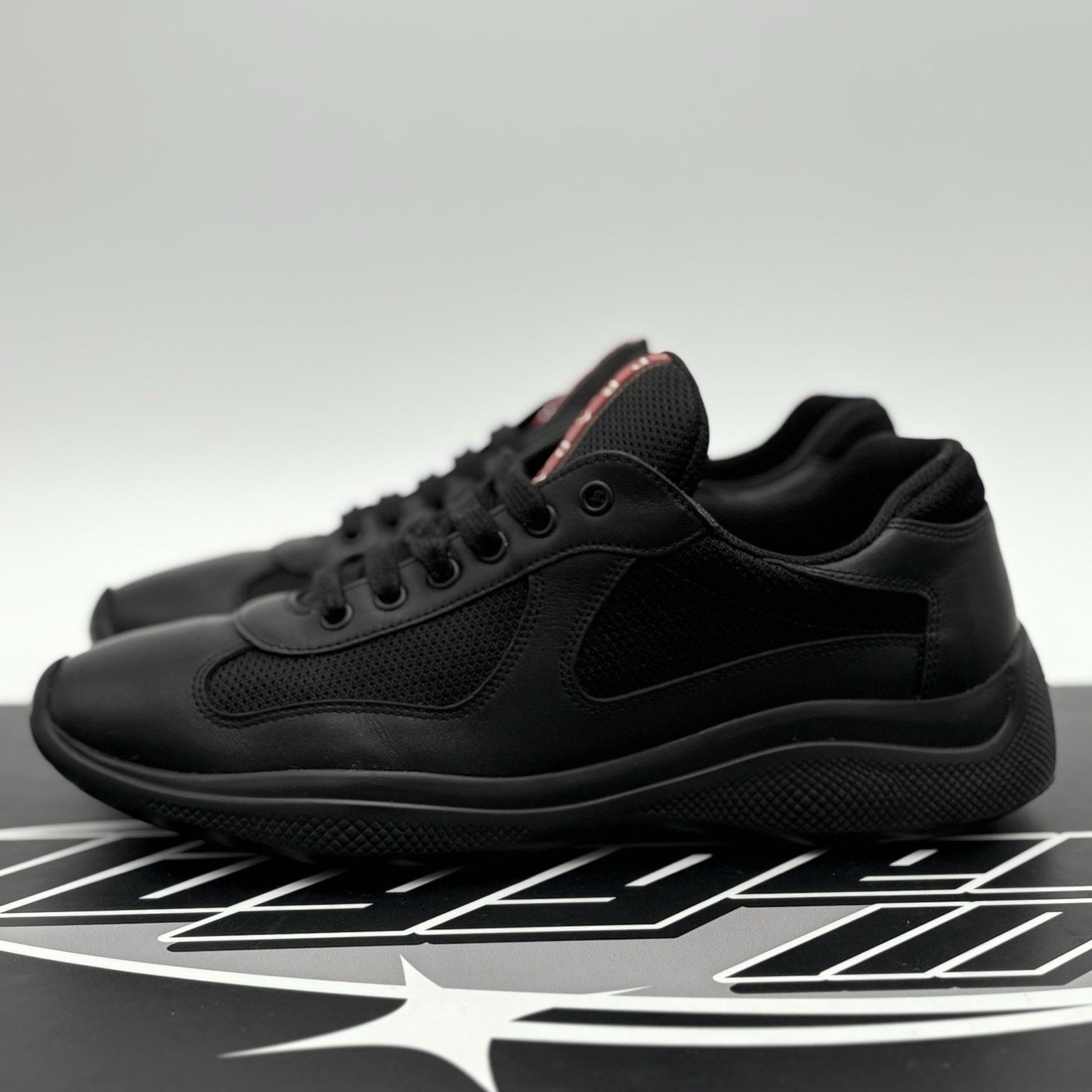 Prada Prada Americas Cup ' Black Leather ' | GOOD CONDITION! Size US 8 / EU 41 - 1 Thumbnail