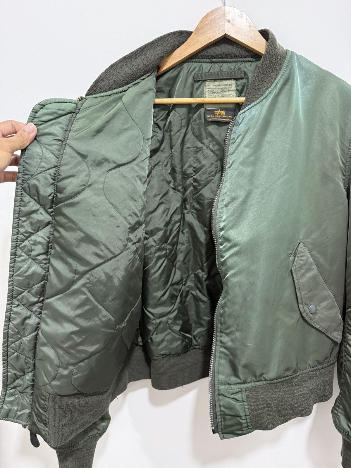 Alpha Industries Vtg Alpha Industries Bomber Jacket MA-1 Size US L / EU 52-54 / 3 - 7 Thumbnail