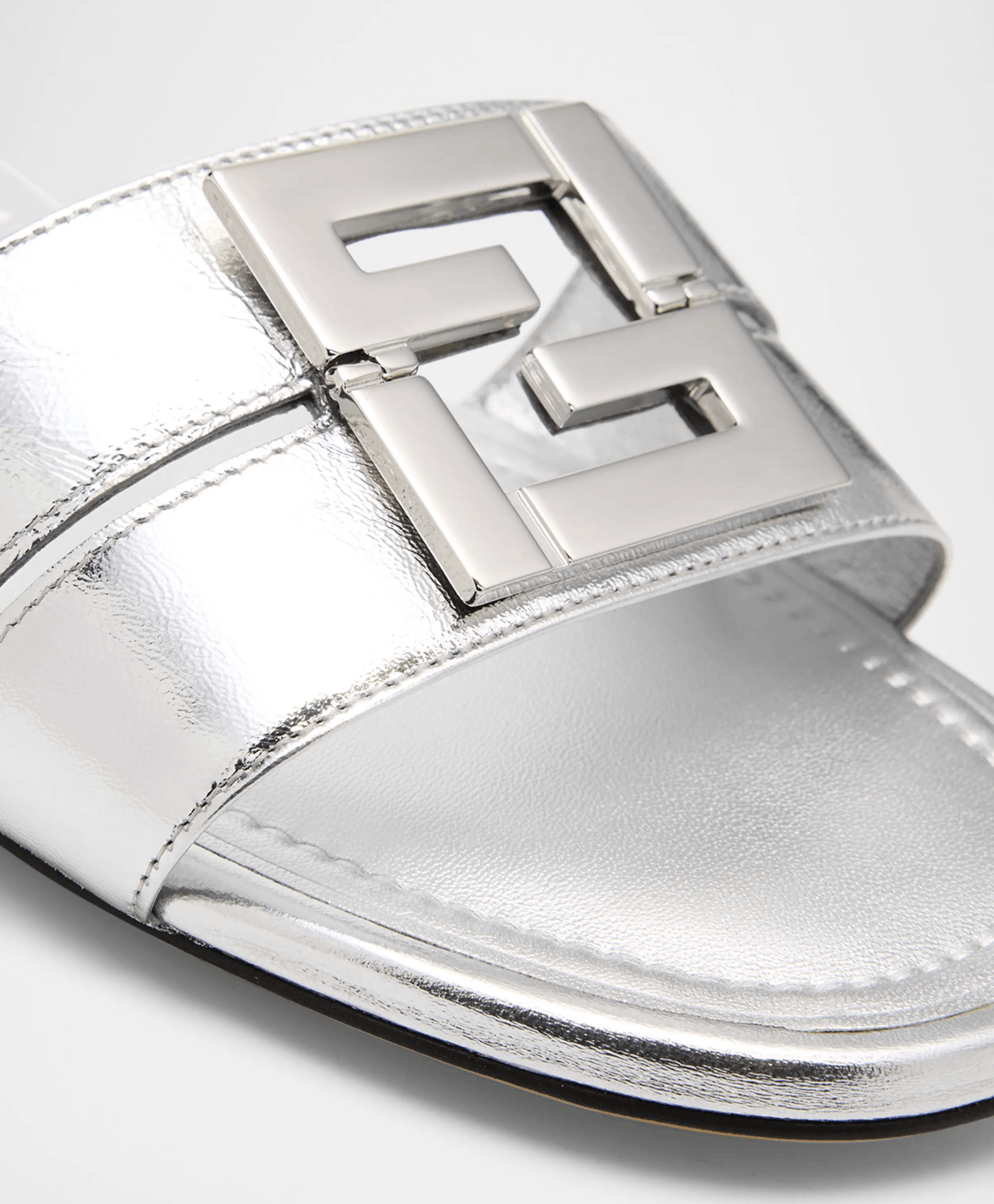 Fendi Fendi Fold Argento FF Monogram Logo Slide Flat Sandal 37 Size US 7 / IT 37 - 12 Thumbnail