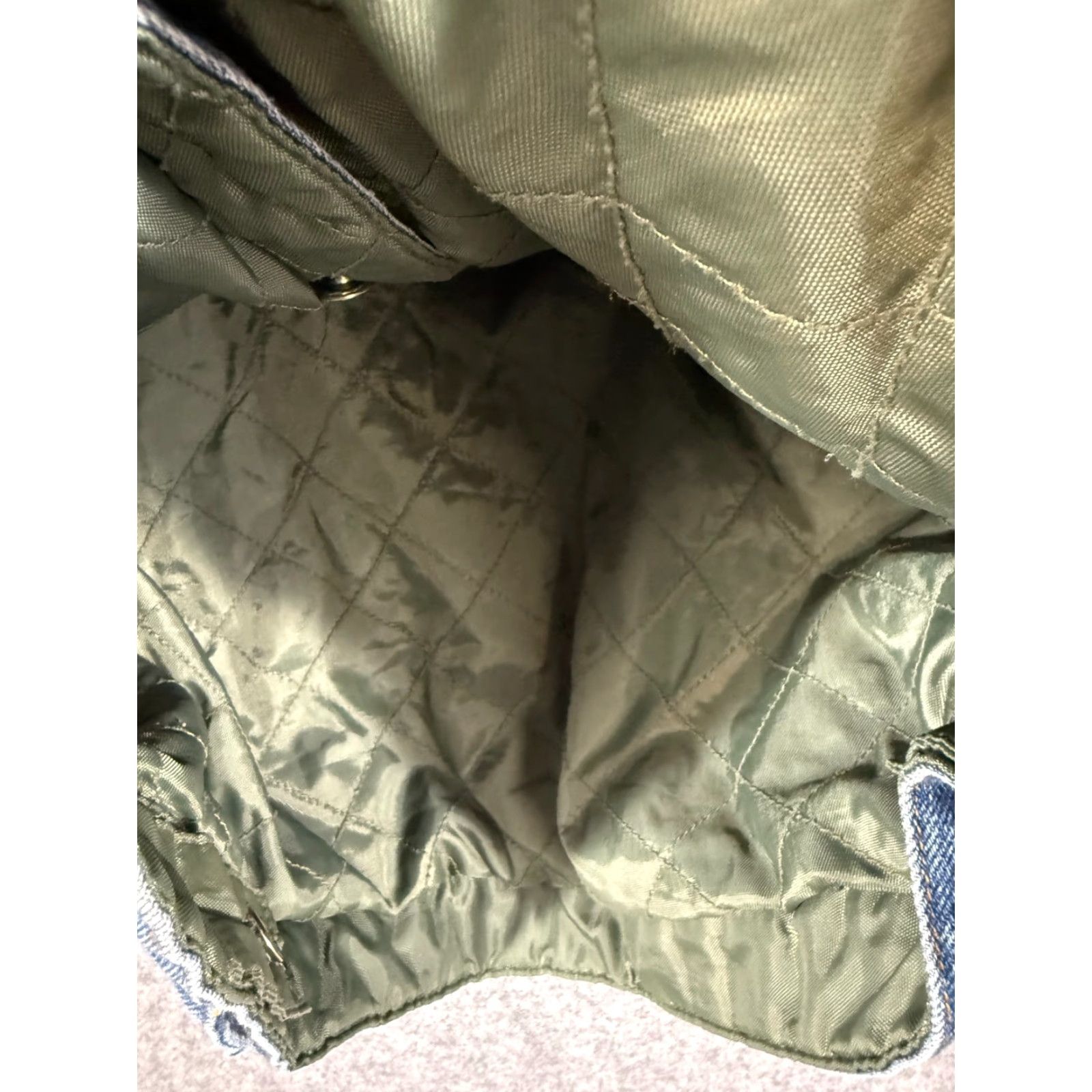 Vintage VINTAGE AriZona Jean Co Jacket Mens Large Blue Denim Quilted Lined Button Front Cowboy Trucker 90s Size US 33 - 6 Thumbnail