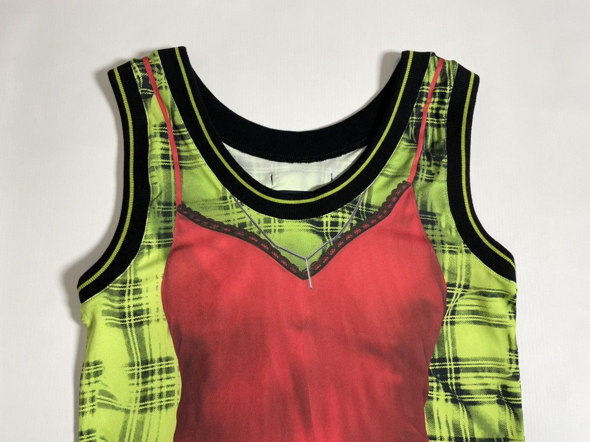 Jean Paul Gaultier × Y/Project S/S 23 Punk Check + Camisole Print Vest Top Size M / US 6-8 / IT 42-44 - 3 Thumbnail