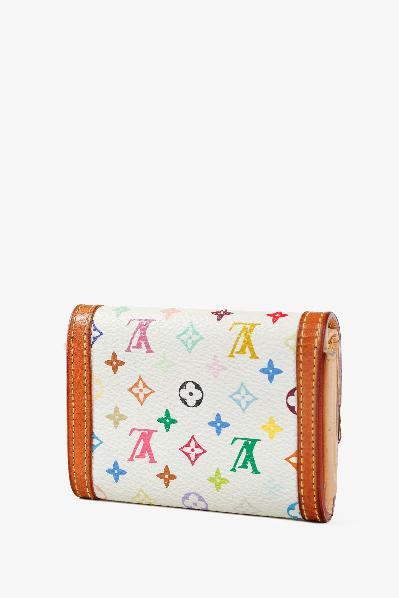 Louis Vuitton Louis Vuitton Monogram Porte-Monnaie Plat White Coin Purse Size ONE SIZE - 3 Thumbnail