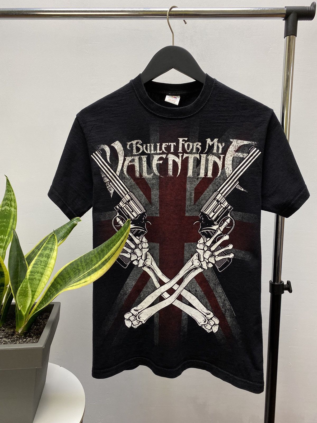 Band Tees × Vintage 00s Vintage Bullet For My Valentine Skull Guns T-Shirt Size US M / EU 48-50 / 2 - 1 Thumbnail