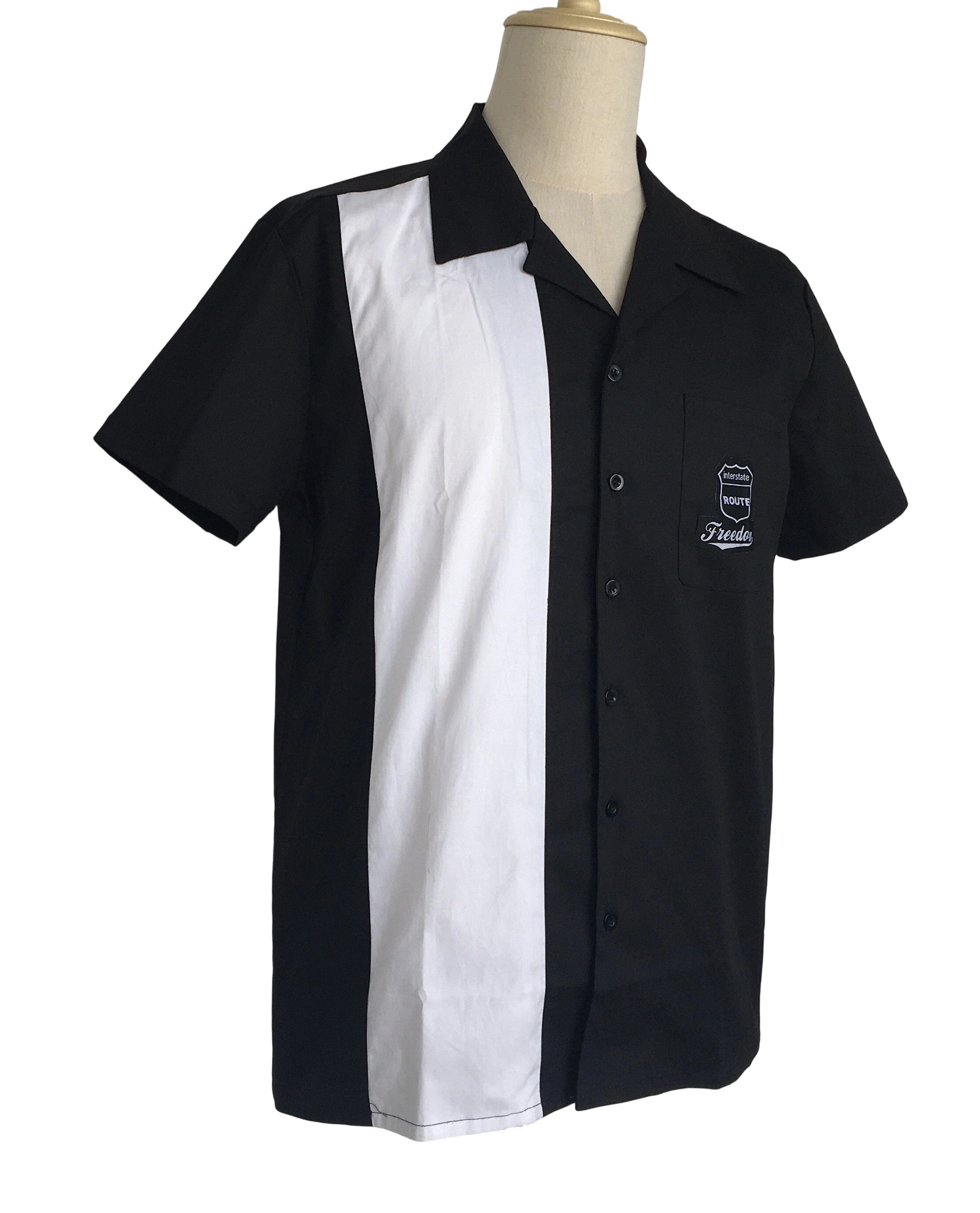 Other Black Men Shirts Patch Pocket White Panel Vintage Style Size US XXL / EU 58 / 5 - 3 Thumbnail
