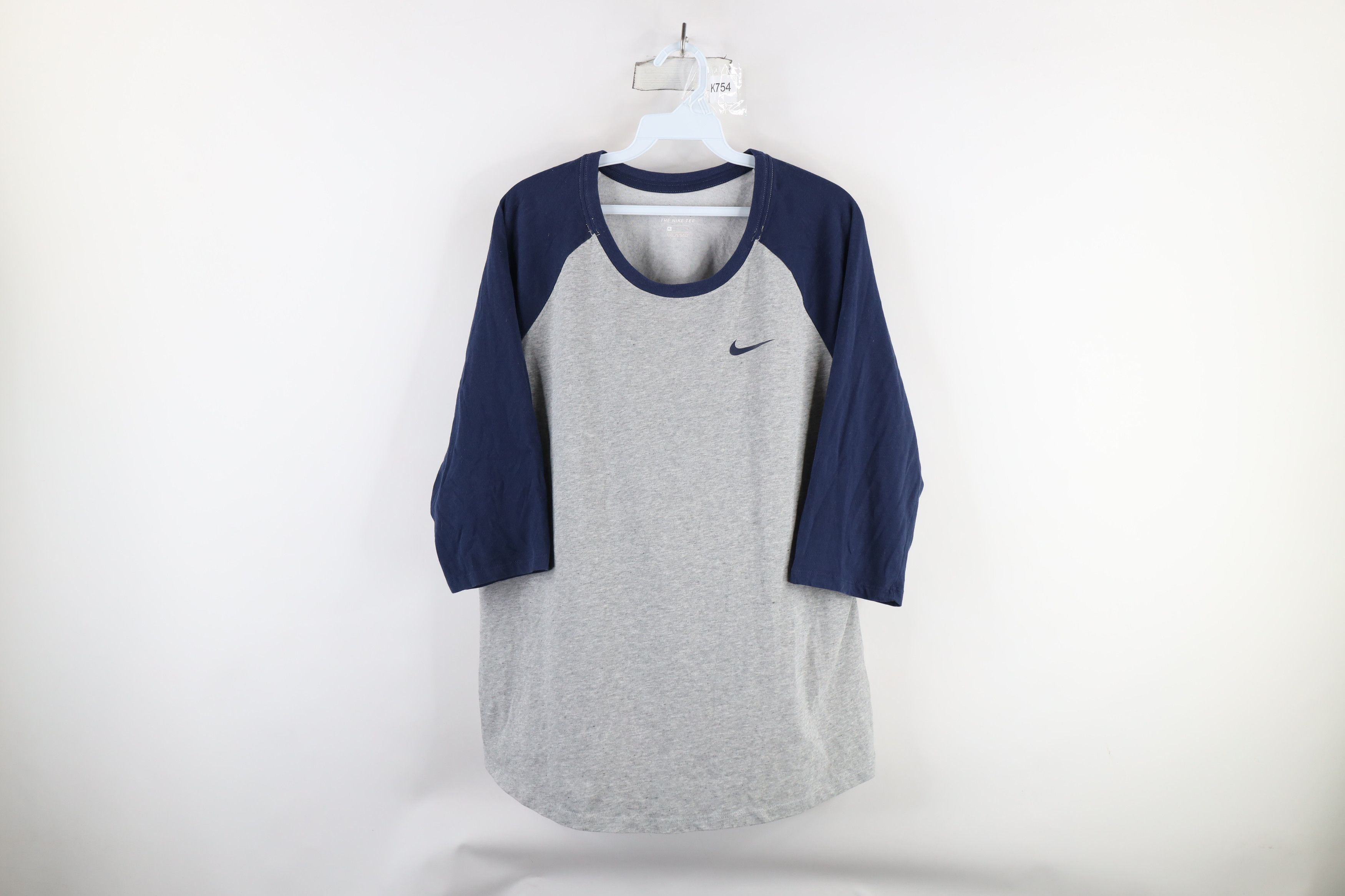 Nike × Vintage Vintage Y2K Nike Swoosh 3/4 Sleeve Baseball Raglan T-Shirt Size US XL / EU 56 / 4 - 1 Thumbnail