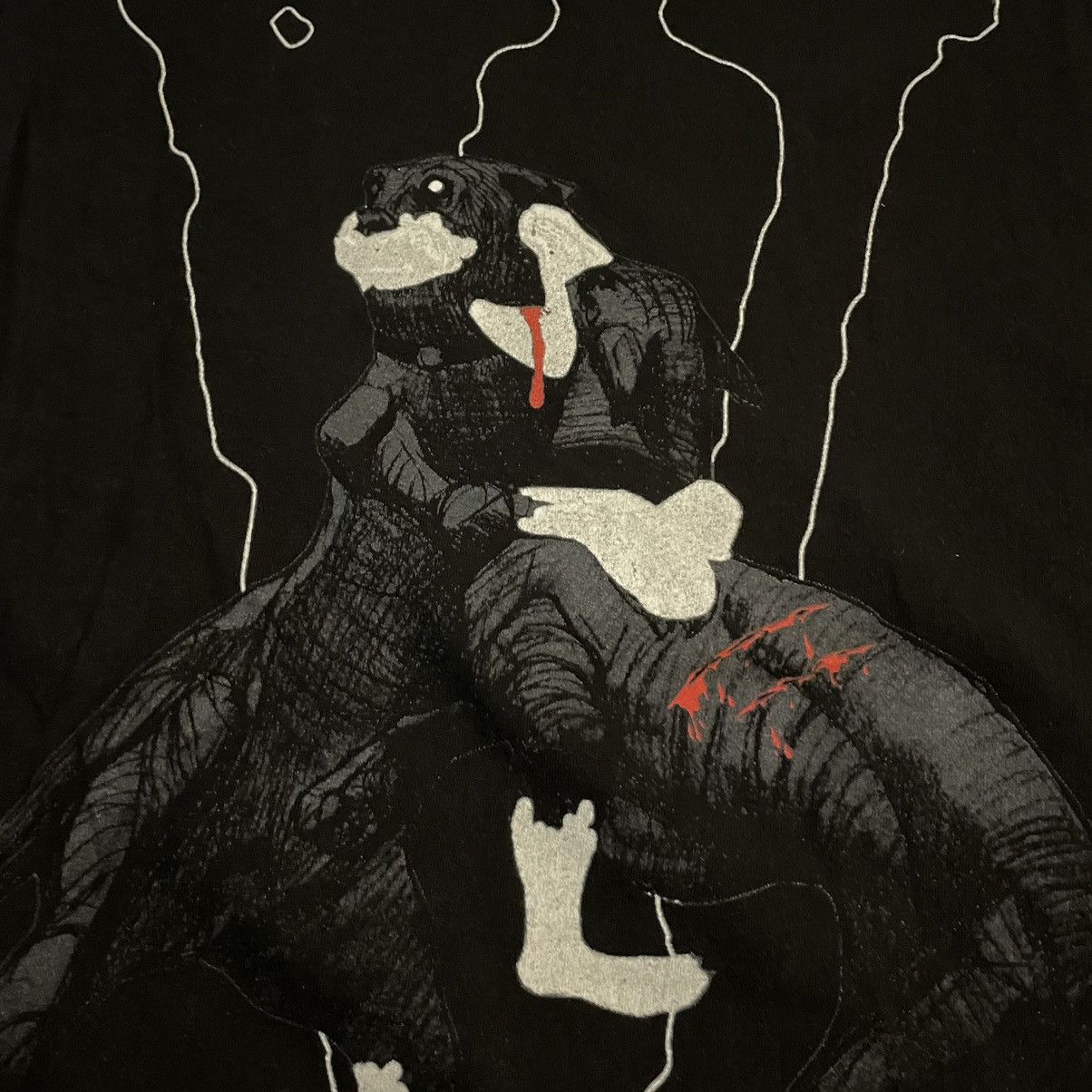 City Morgue × Vlone Vlone x City Morgue Dobermans Fighting T-Shirt Black XXL Size US XL / EU 56 / 4 - 8 Thumbnail