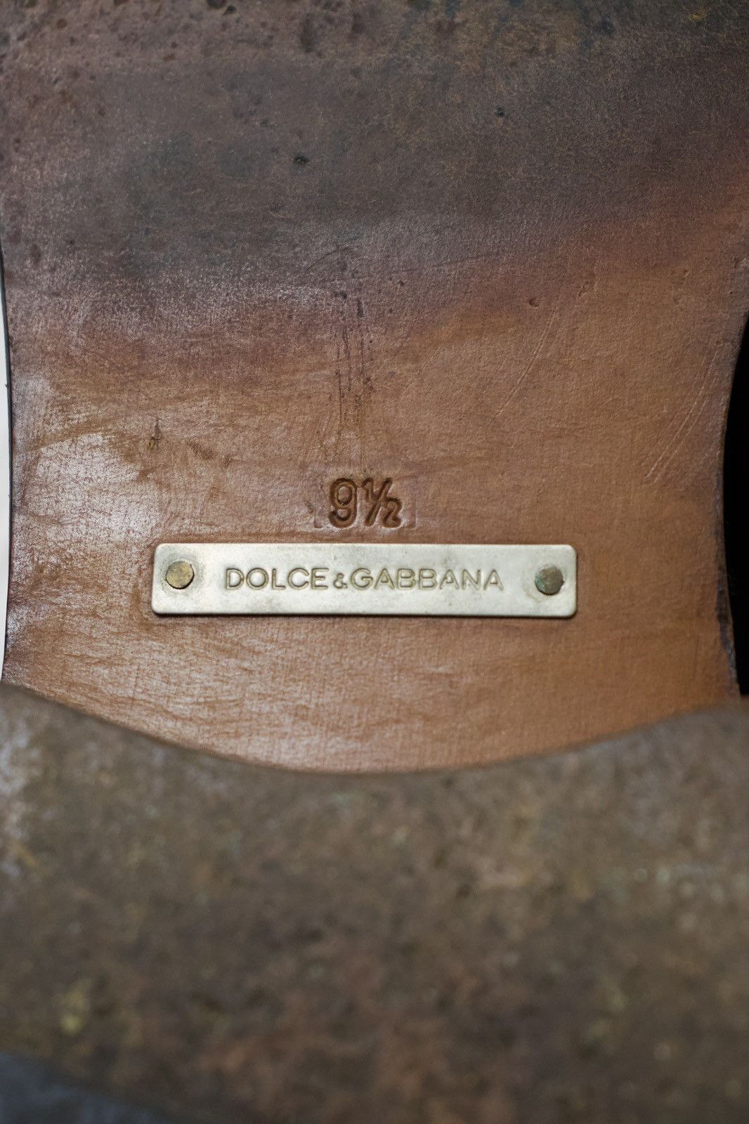 Dolce & Gabbana Vintage Dolce & Gabbana Metal Logo Leather Loafers Luxury Size US 10 / EU 43 - 13 Thumbnail