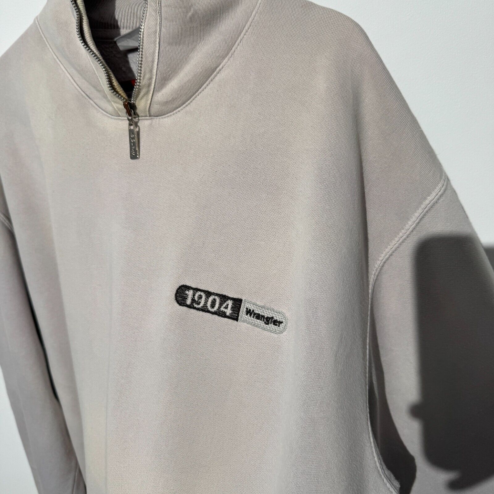 Vintage × Wrangler Vintage Wrangler Unisex White Cotton Sweatshirt Size XL Size US XL / EU 56 / 4 - 9 Thumbnail