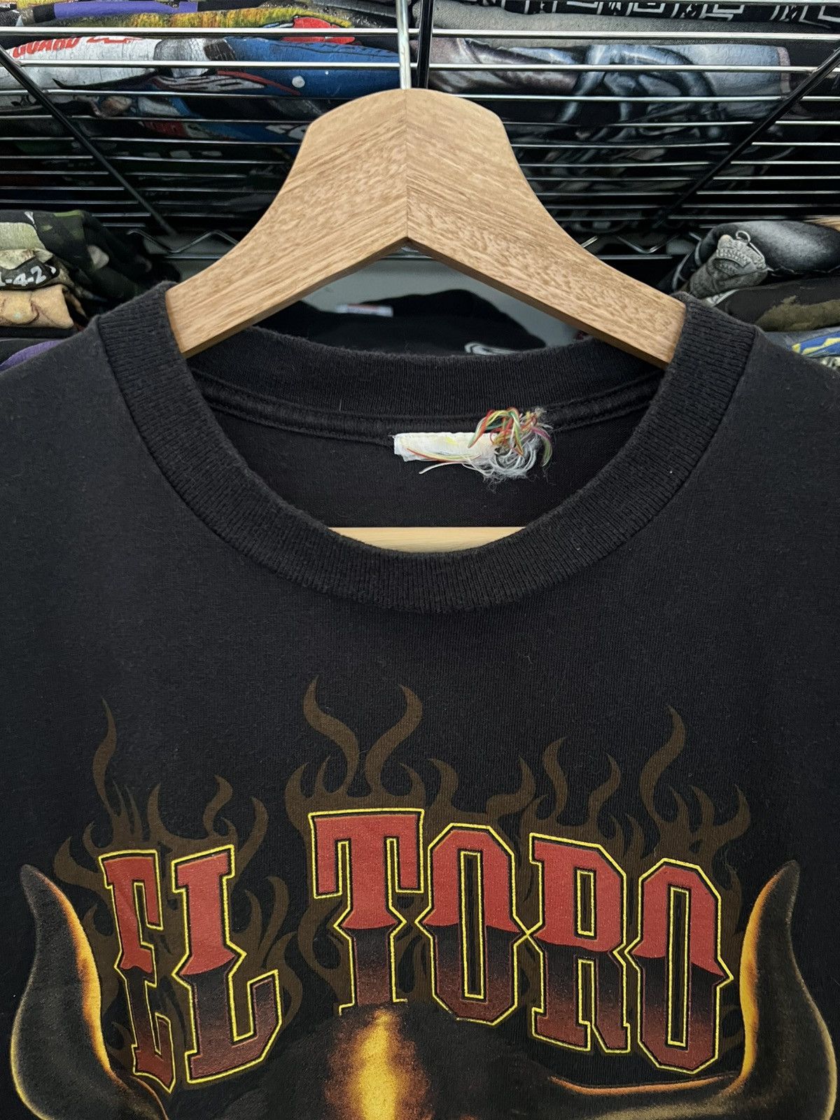 Universal Studios 90s Six Flags El Toro Great Adventure Flaming Bull Tee Size US M / EU 48-50 / 2 - 2 Thumbnail