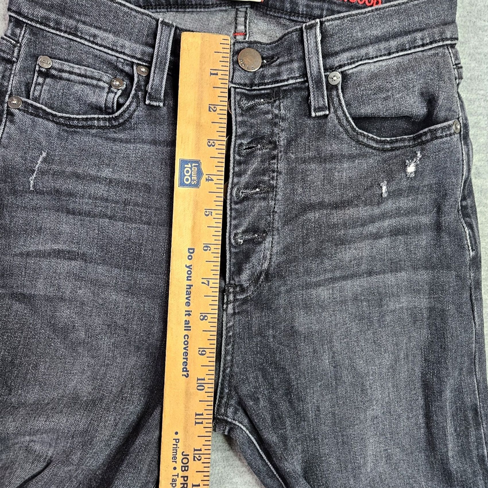 Alice + Olivia Alice + Olivia AO.LA Women’s Good High Rise Exposed Button Skinny Jeans Sz 28 Size 28" / US 6 / IT 42 - 5 Thumbnail