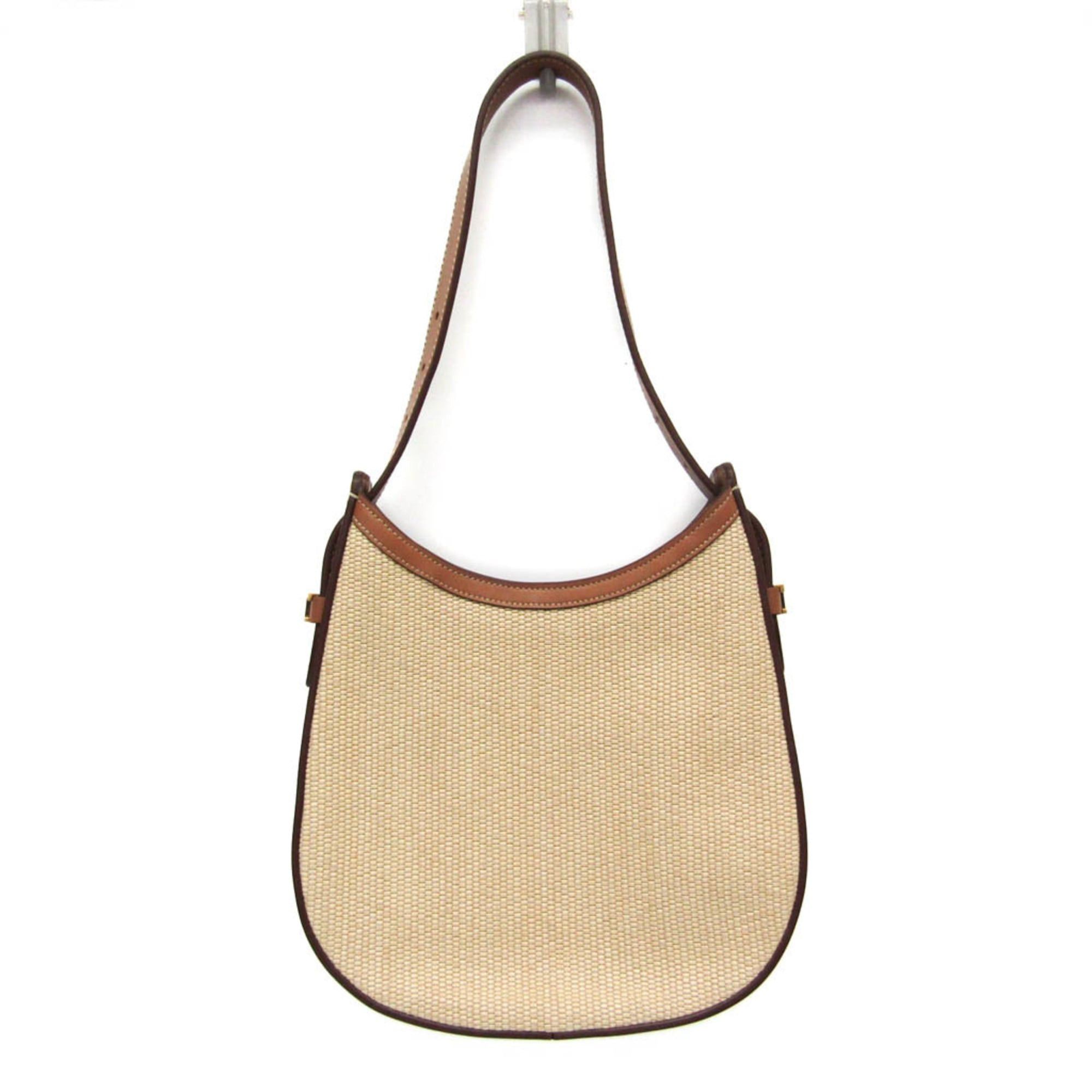 Tod's Tod's Oboe One-shoulder Bag Women's Leather,Raffia Shoulder Bag Light Brown Size ONE SIZE - 1 Thumbnail
