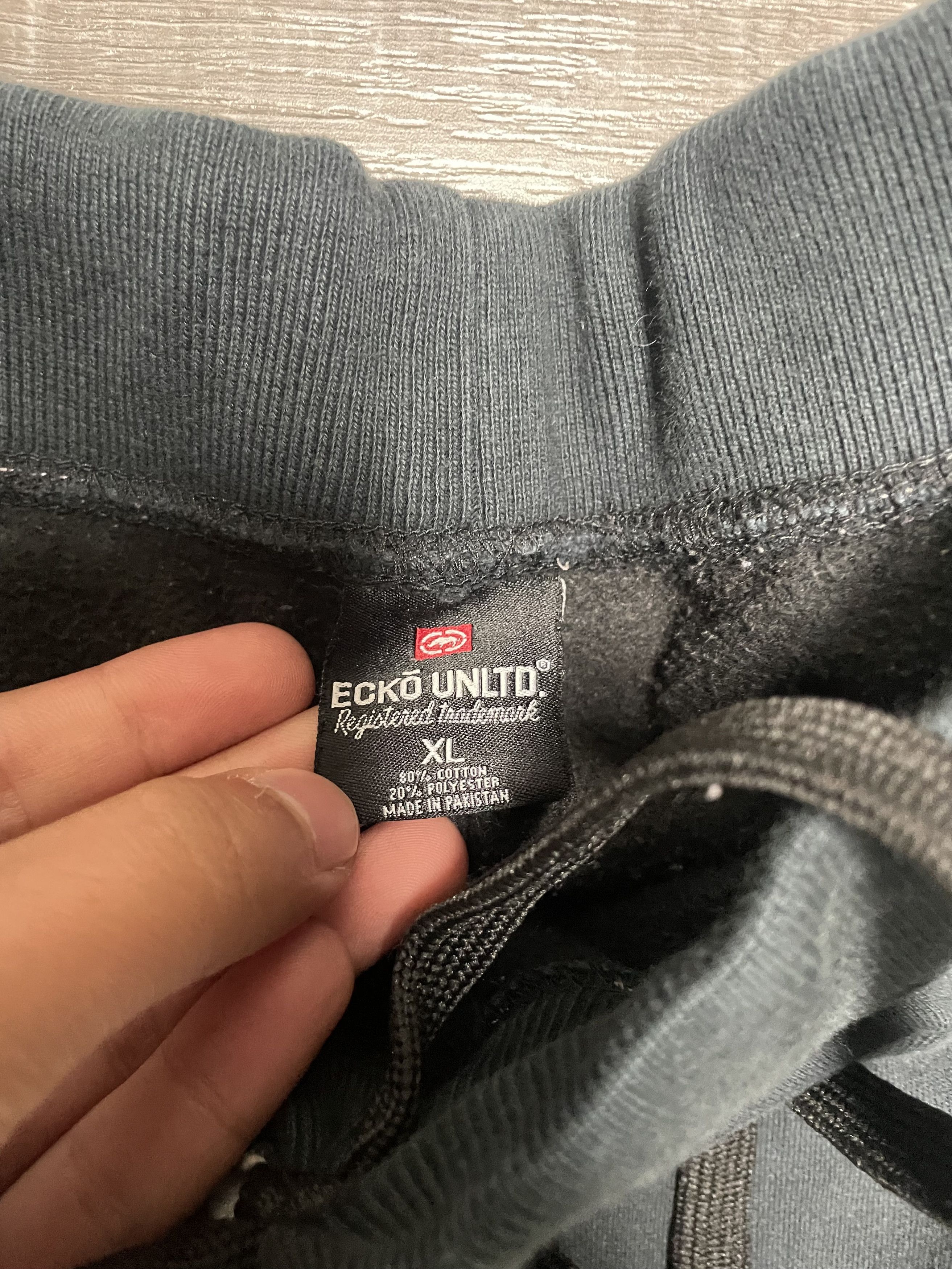 Ecko Unltd. VTG Ecko Unltd Baggy Sweatpants Faded Black Y2K XL Size US 33 - 3 Thumbnail