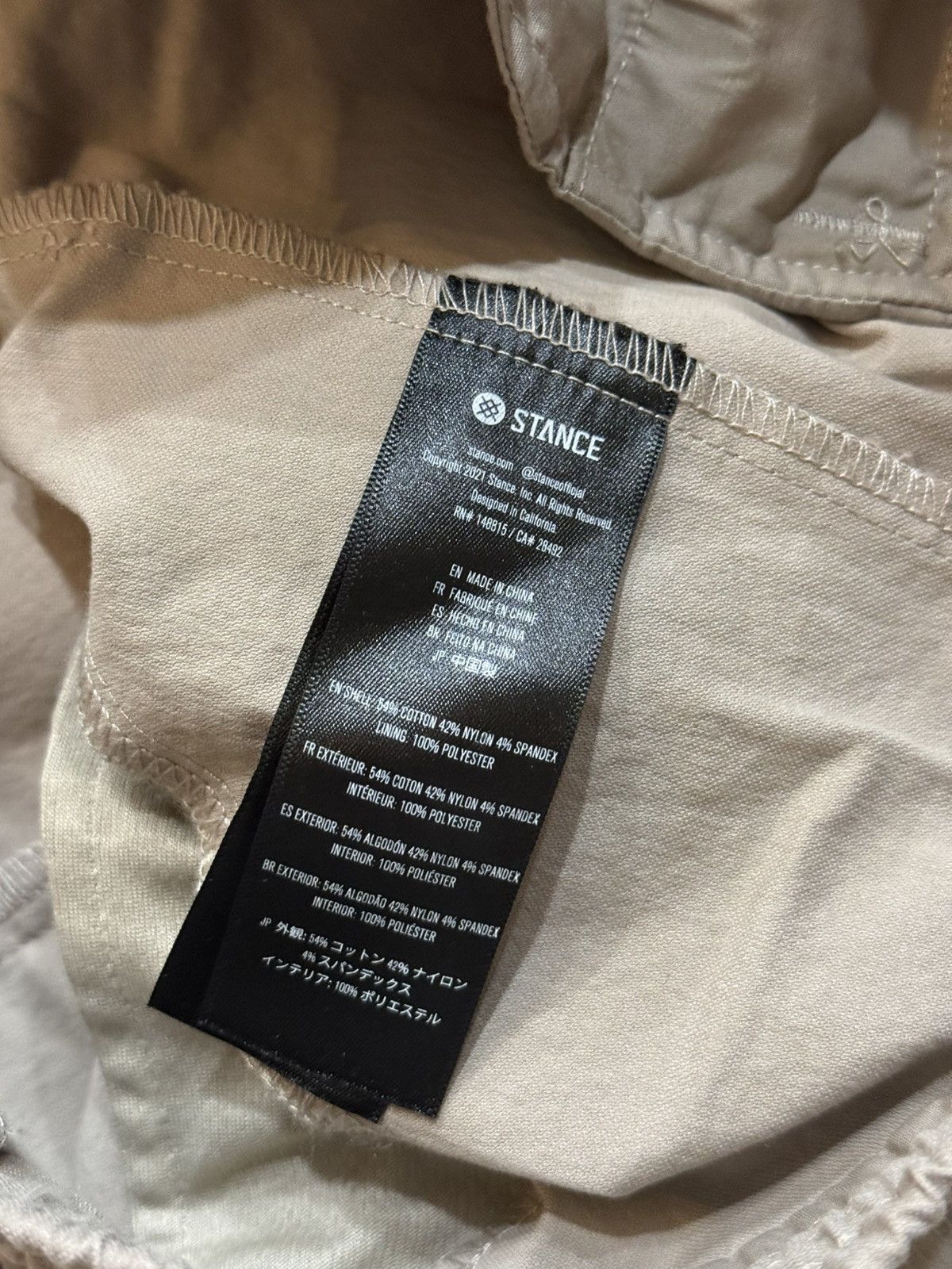 Stance Socks Stance Compound Chino Shorts Freshtek String Grey Sz L Large Size US 36 / EU 52 - 6 Thumbnail