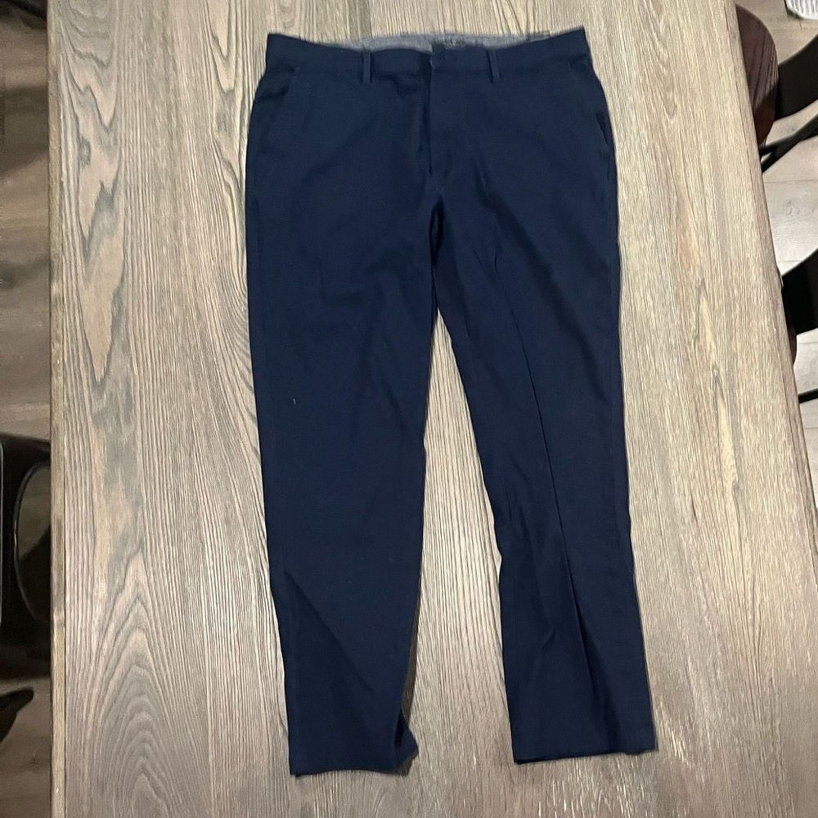Vintage English Laundry Navy Slim Leg Trouser Dress Pants Size 34x30 Size US 34 / EU 50 - 1 Thumbnail