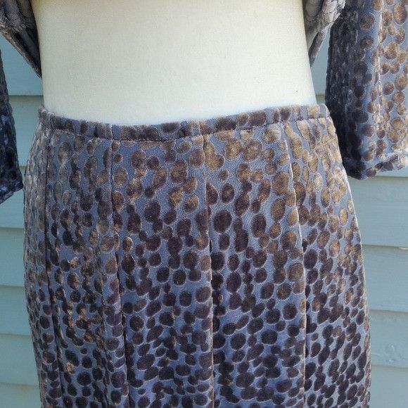 Joseph Ribkoff Vintage 90s y2k Joseph Ribkoff Gray Animal Print Velvet Stre Size 28" / US 6 / IT 42 - 5 Thumbnail