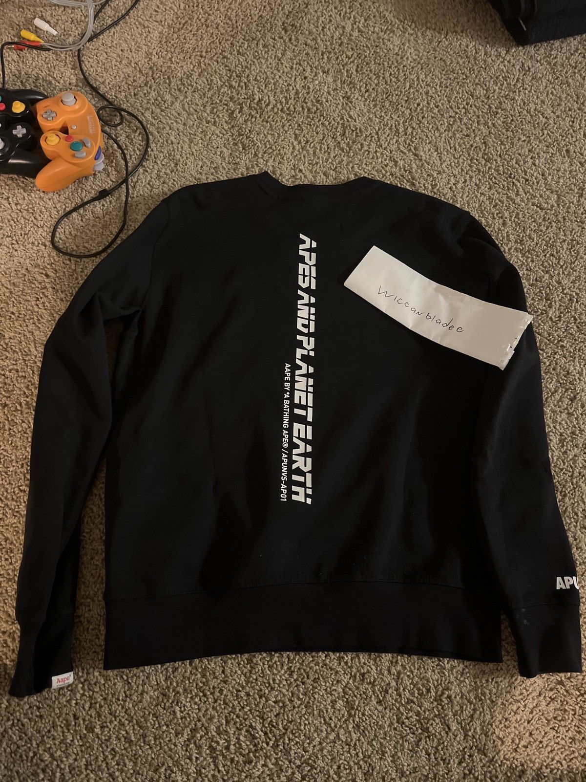 Aape × Bape Bape AAPE UNVS black crew neck Size US M / EU 48-50 / 2 - 2 Thumbnail