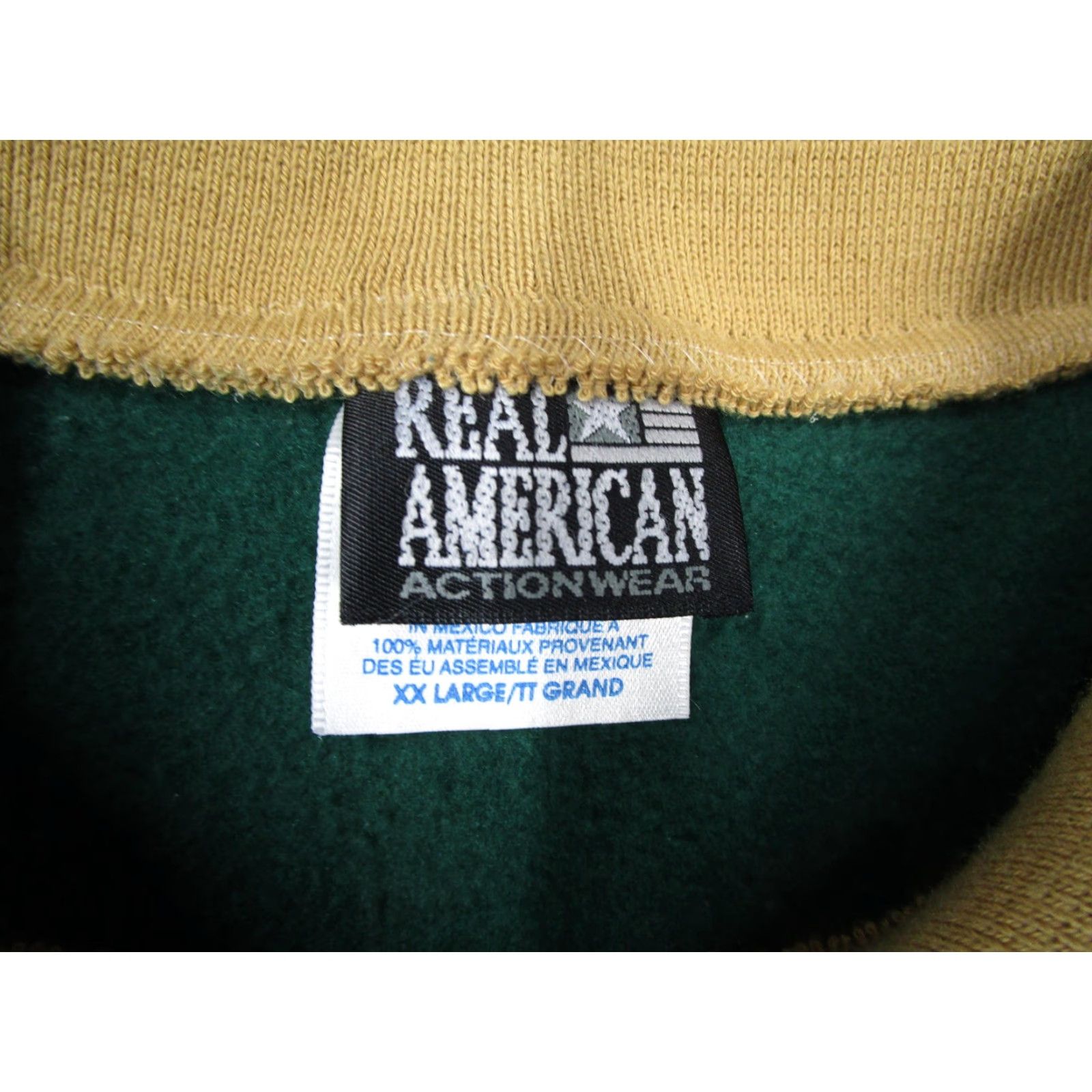 Vintage VINTAGE Real American Sweatshirt Men 2XL Collared Green Graphic Print Mono Village 90s Mens Size US XXL / EU 58 / 5 - 4 Thumbnail